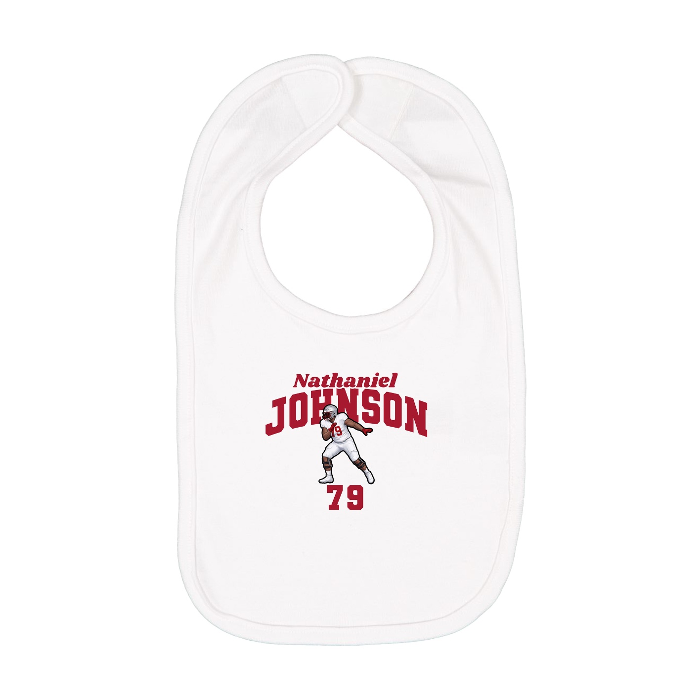 Infant Bib — Signature Arch in White