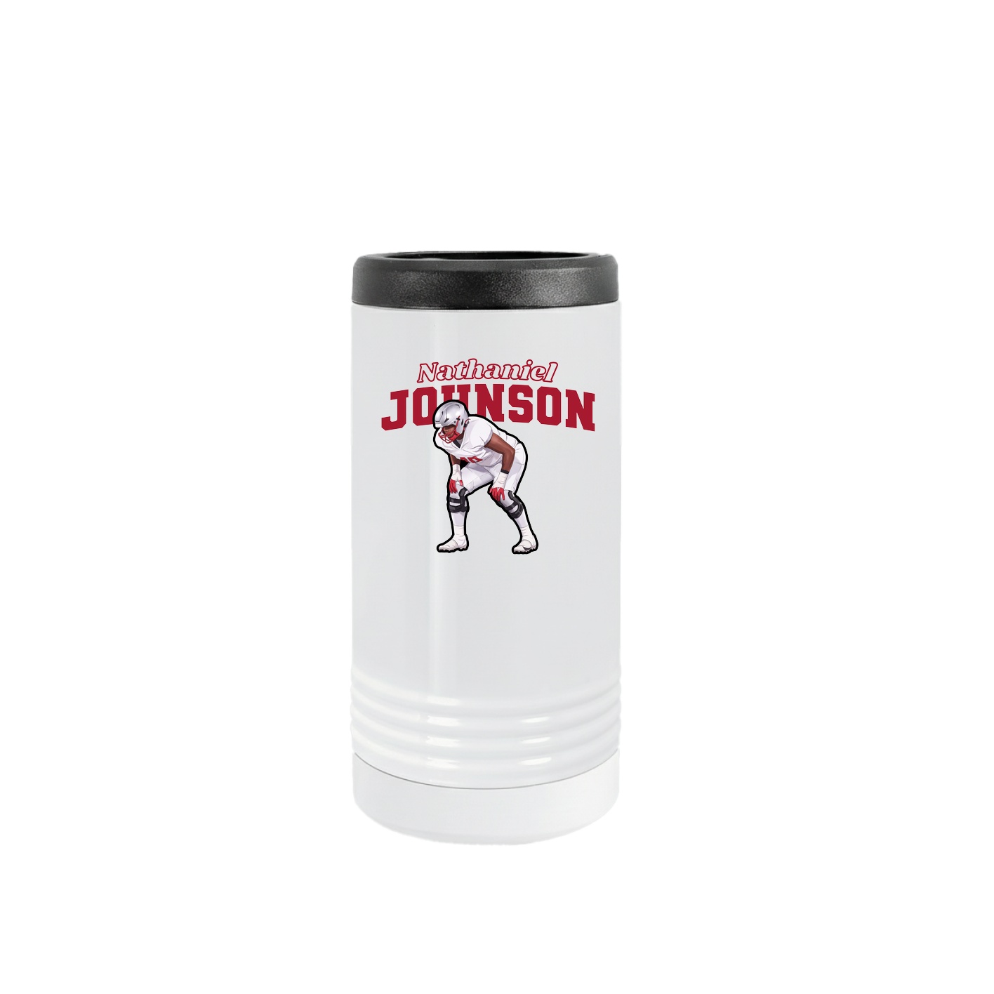 Slim Beverage Holder — Name Arch in White