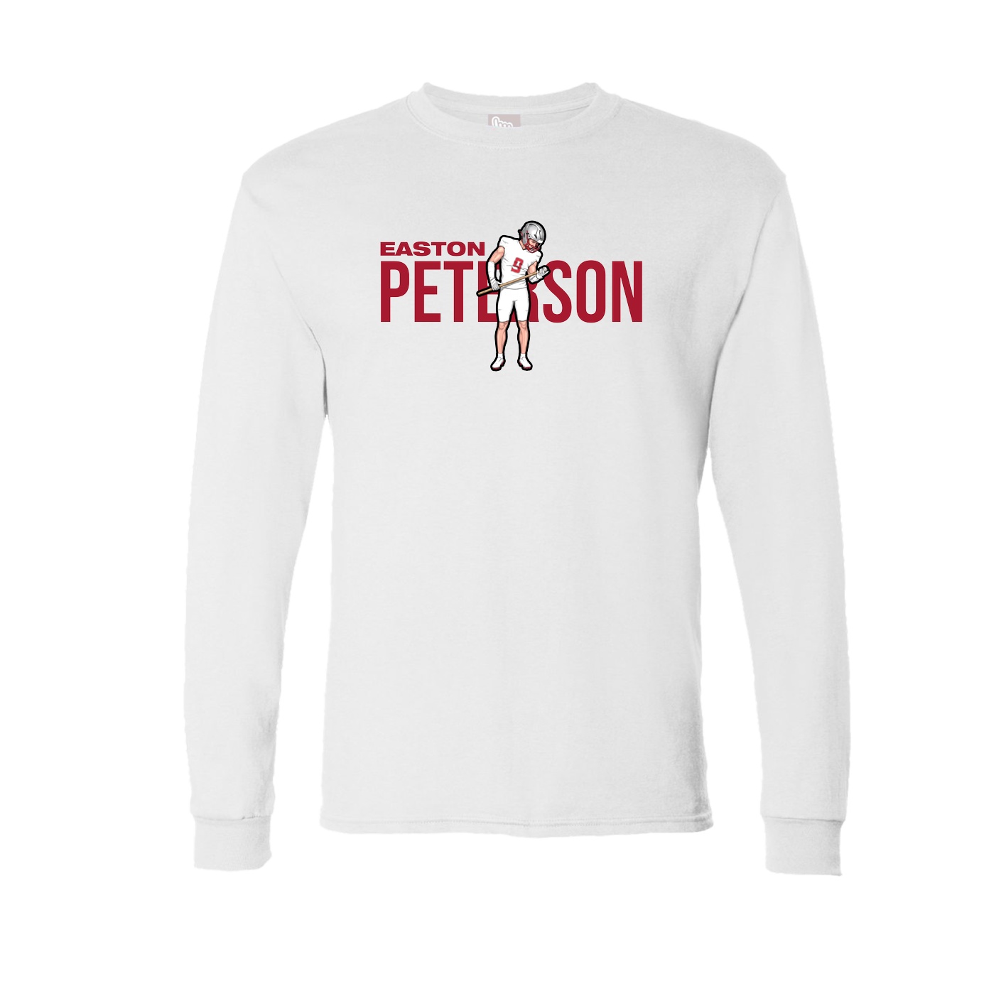 Long Sleeve Tee — Player Name in White