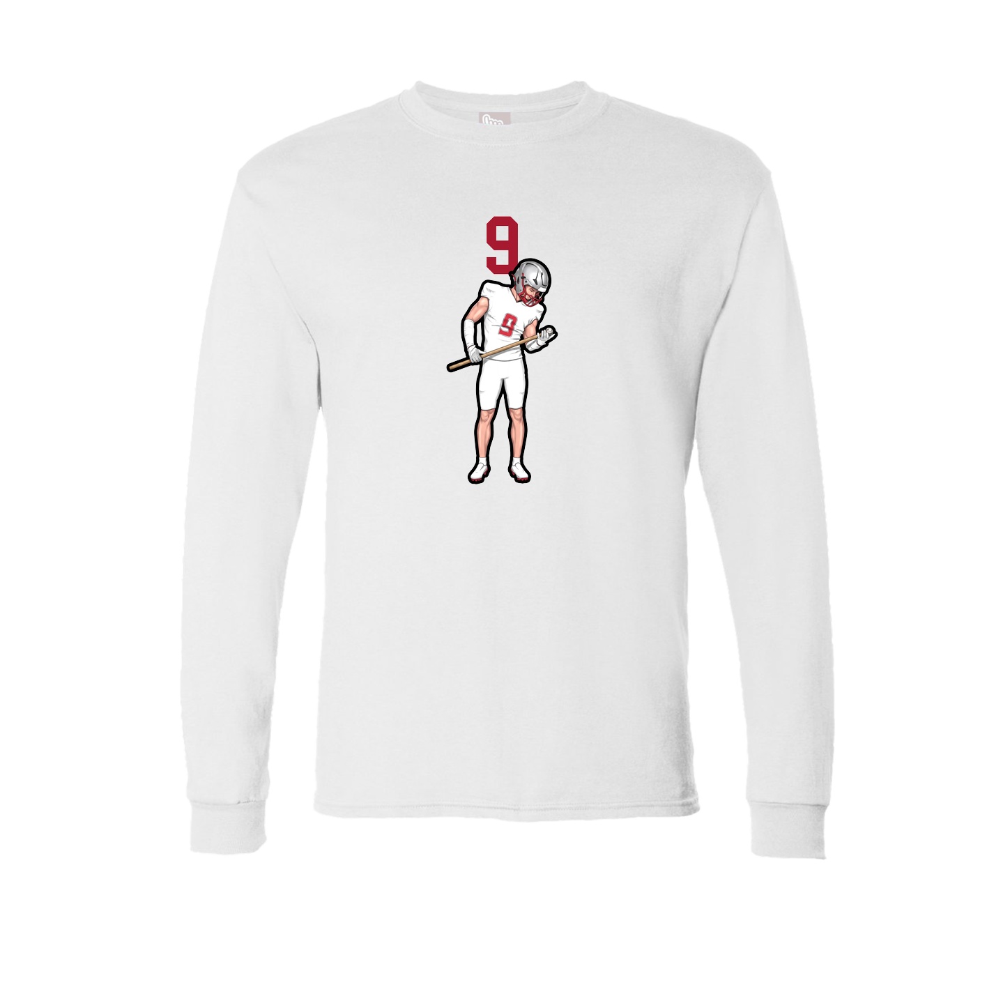 Long Sleeve Tee — Number Top in White