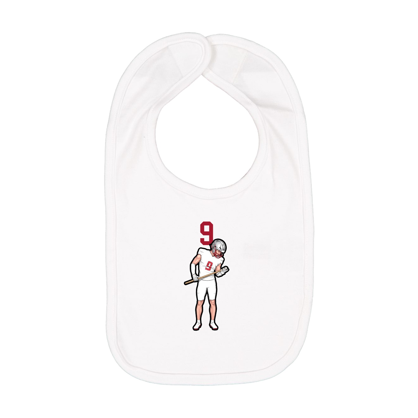 Infant Bib — Number Top in White