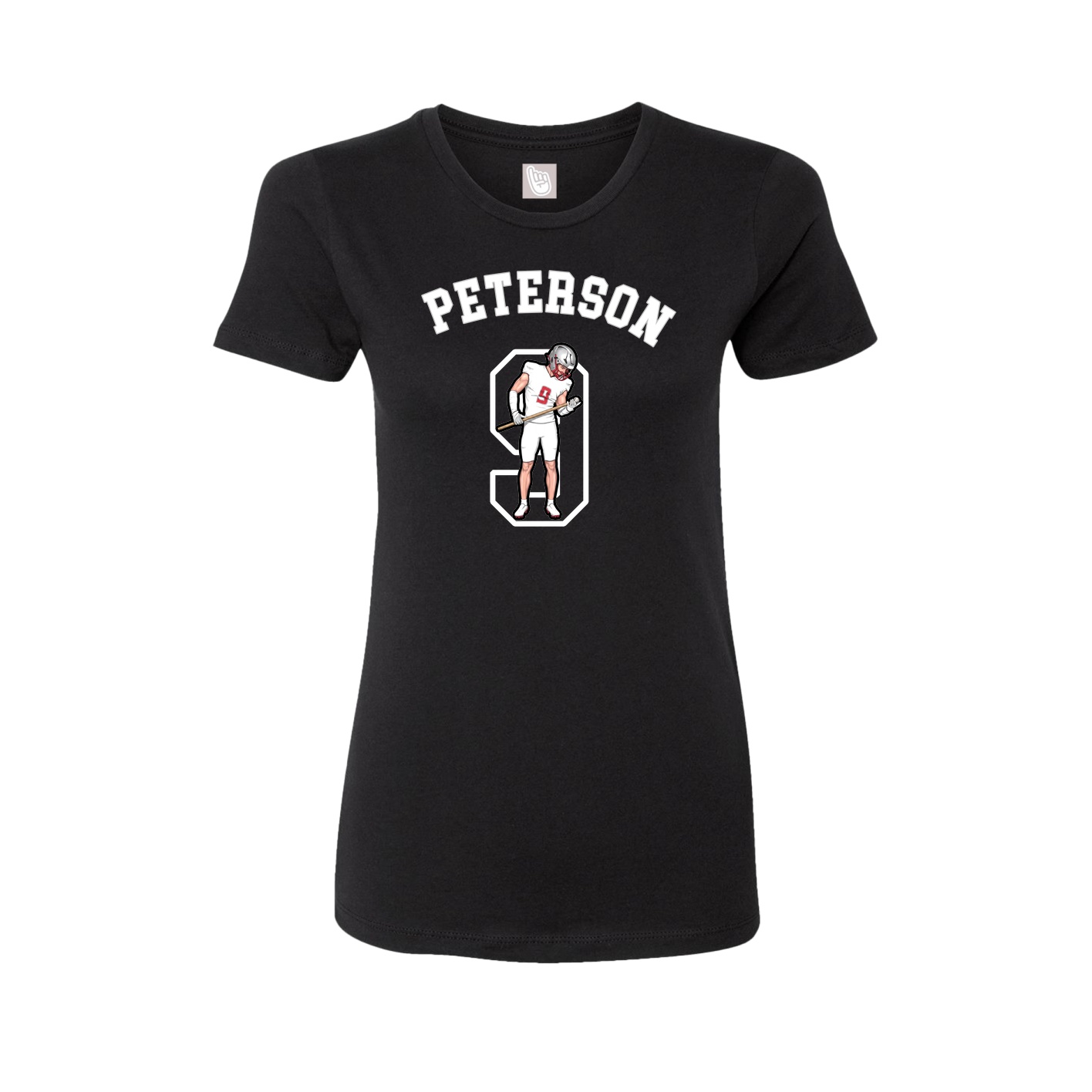 Fitted Women's Tee — Shirsey Arch in Black