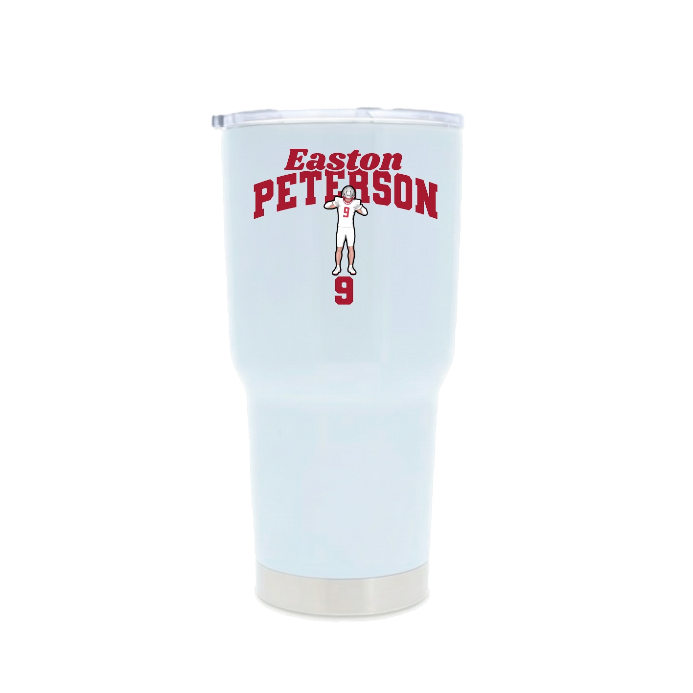 30oz Stainless Steel Tumbler — Signature Arch in White