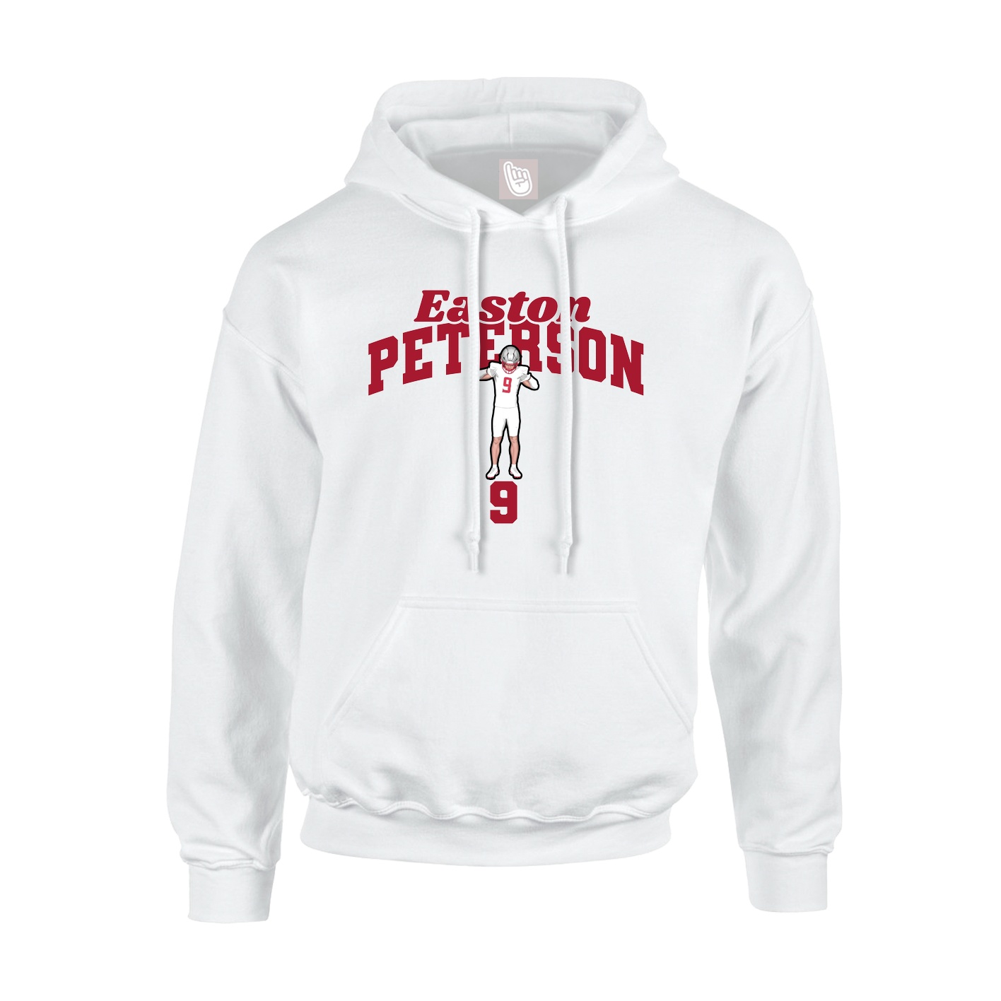 Youth Hoodie — Signature Arch in White
