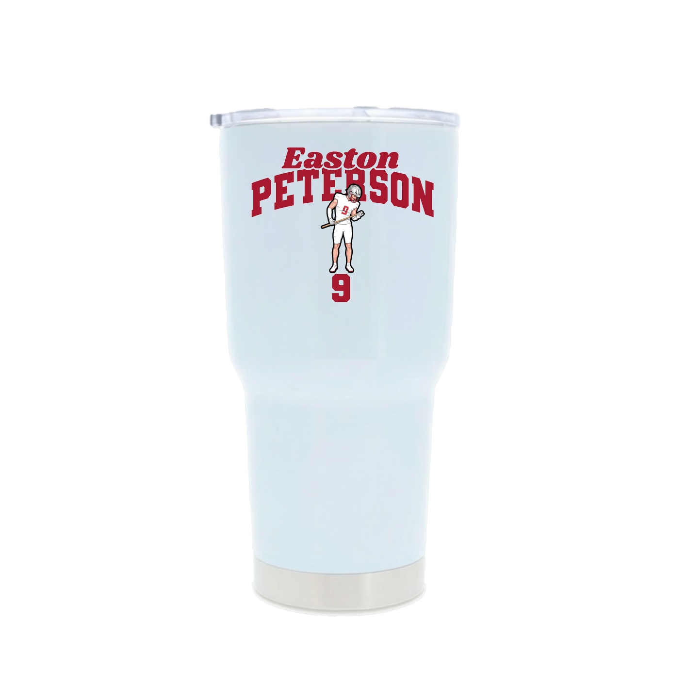 30oz Stainless Steel Tumbler — Signature Arch in White