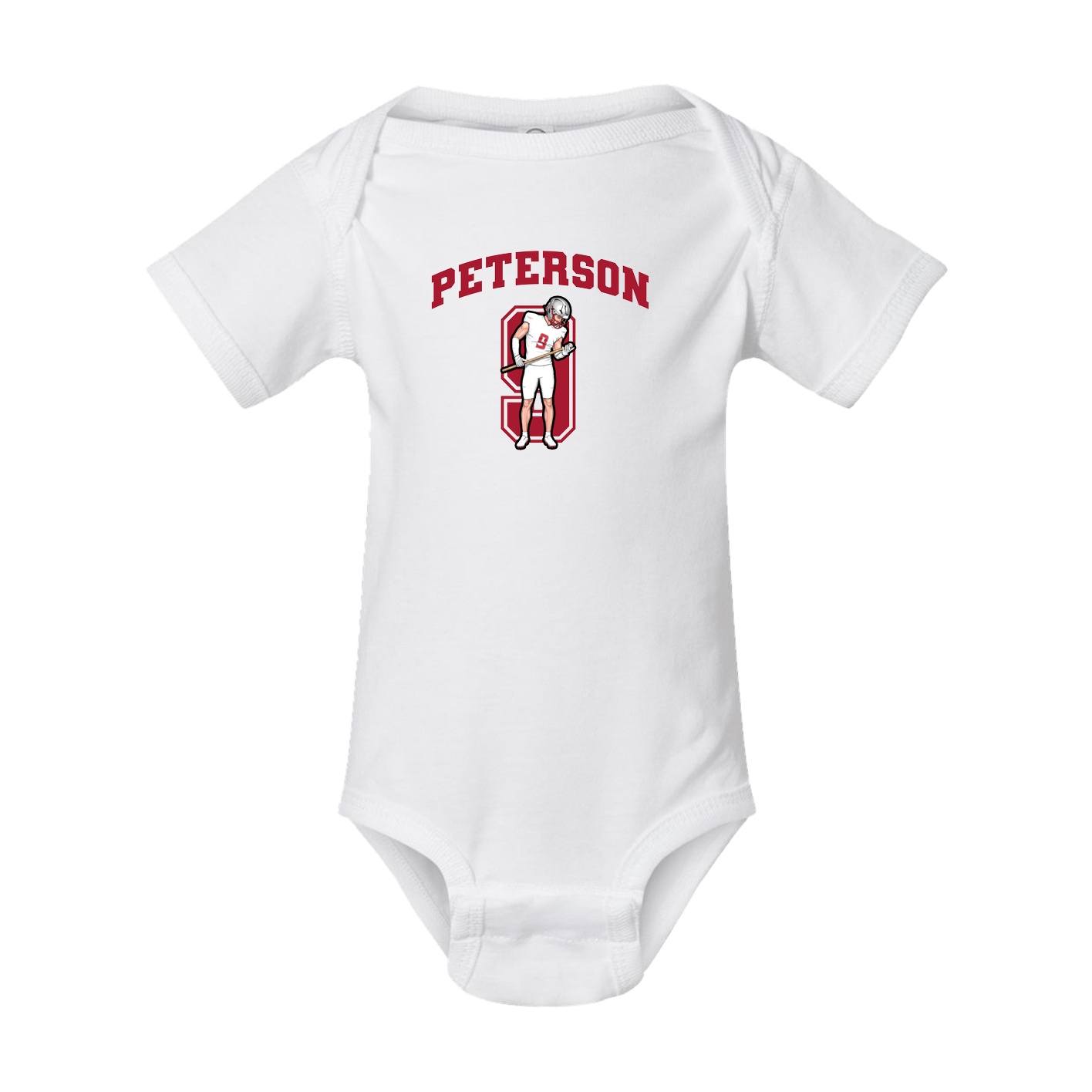 Baby Onesie — Number in White