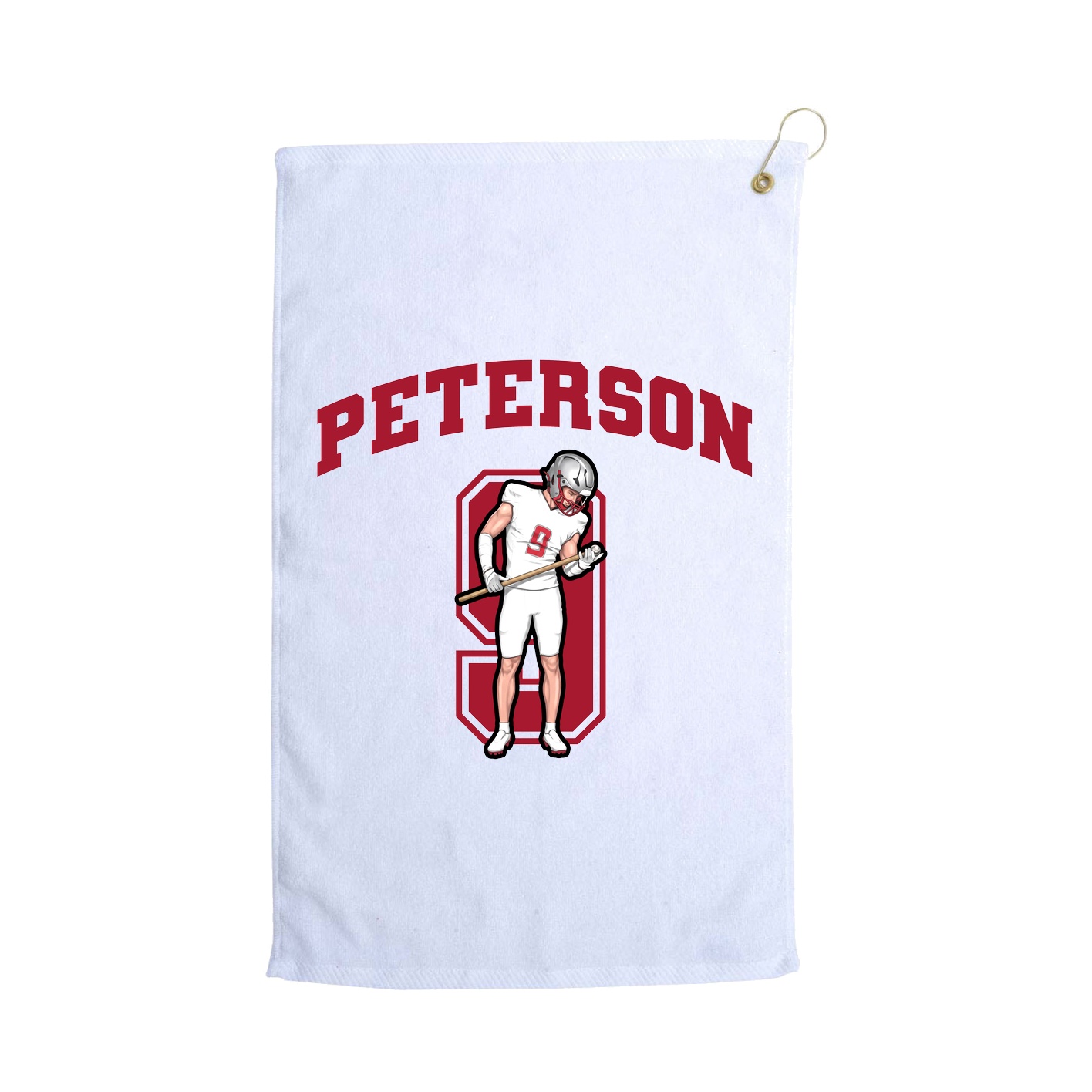 Golf Towel — Number in White