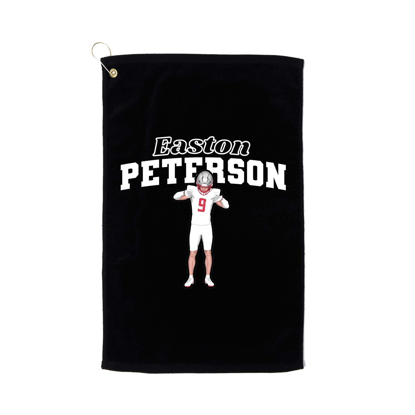 Golf Towel — Name Arch in Black