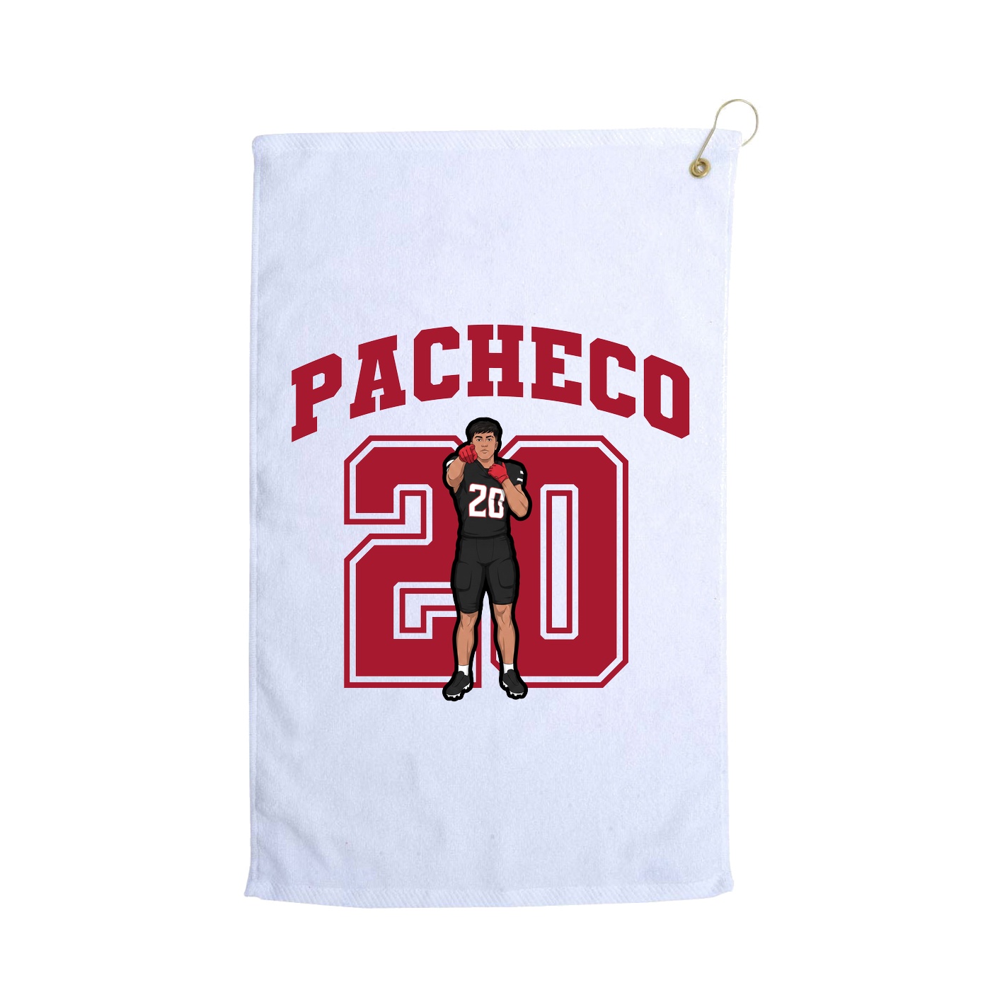 Golf Towel — Number in White