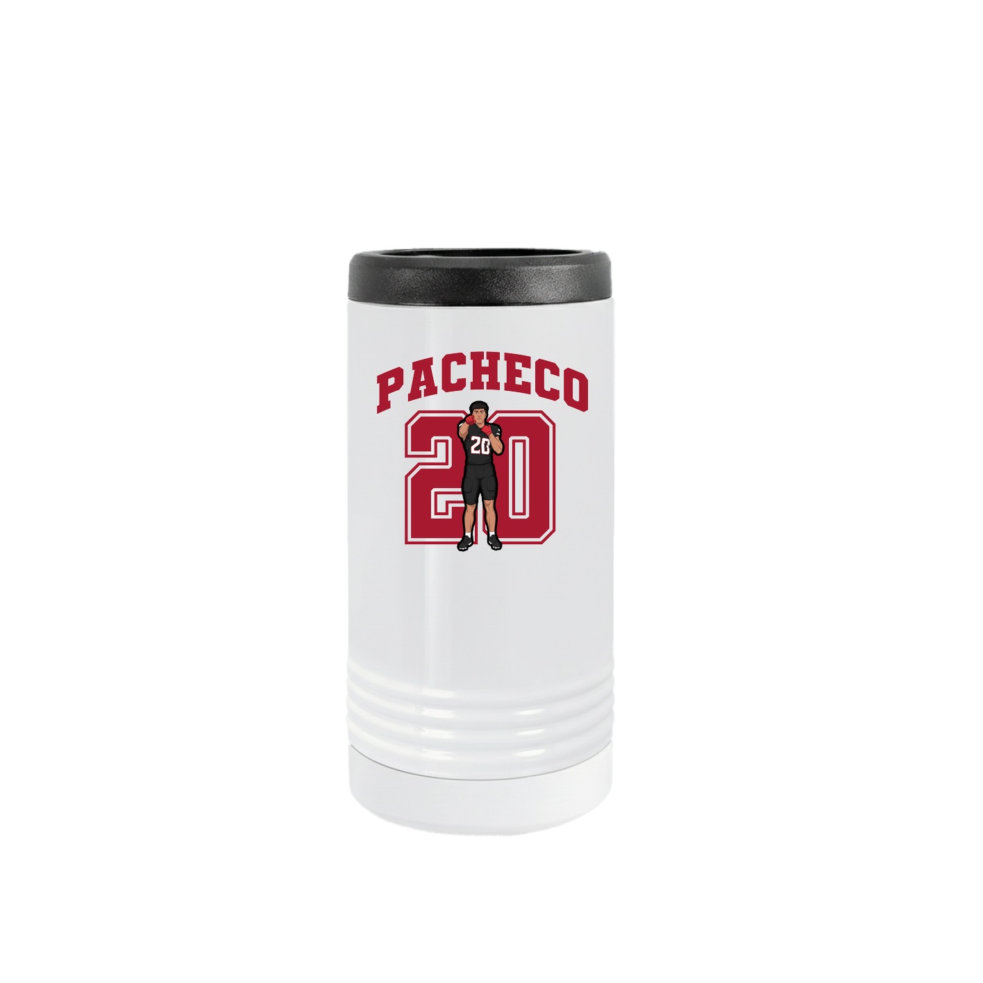 Slim Beverage Holder — Number in White