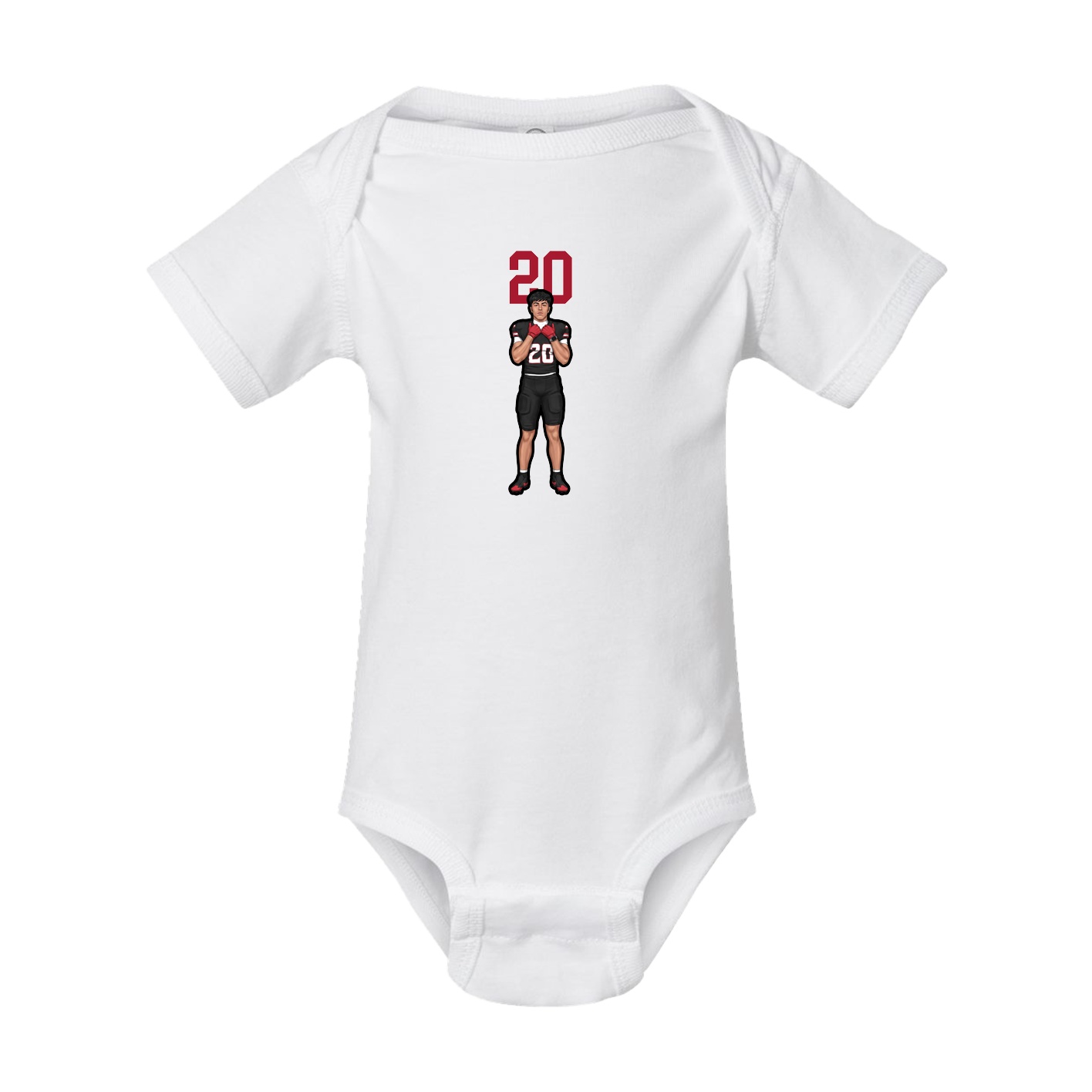 Baby Onesie — Number Top in White