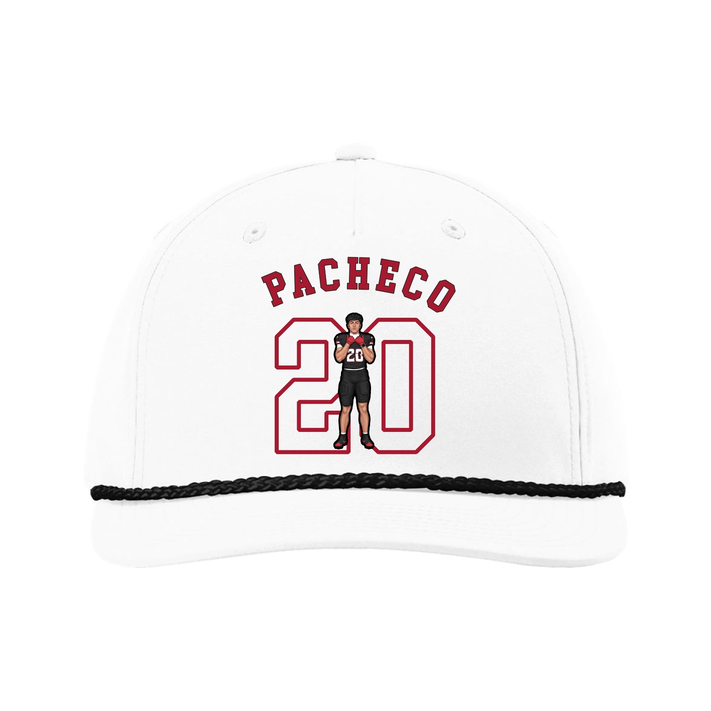 Five-Panel Classic Rope Cap — Shirsey Arch in White