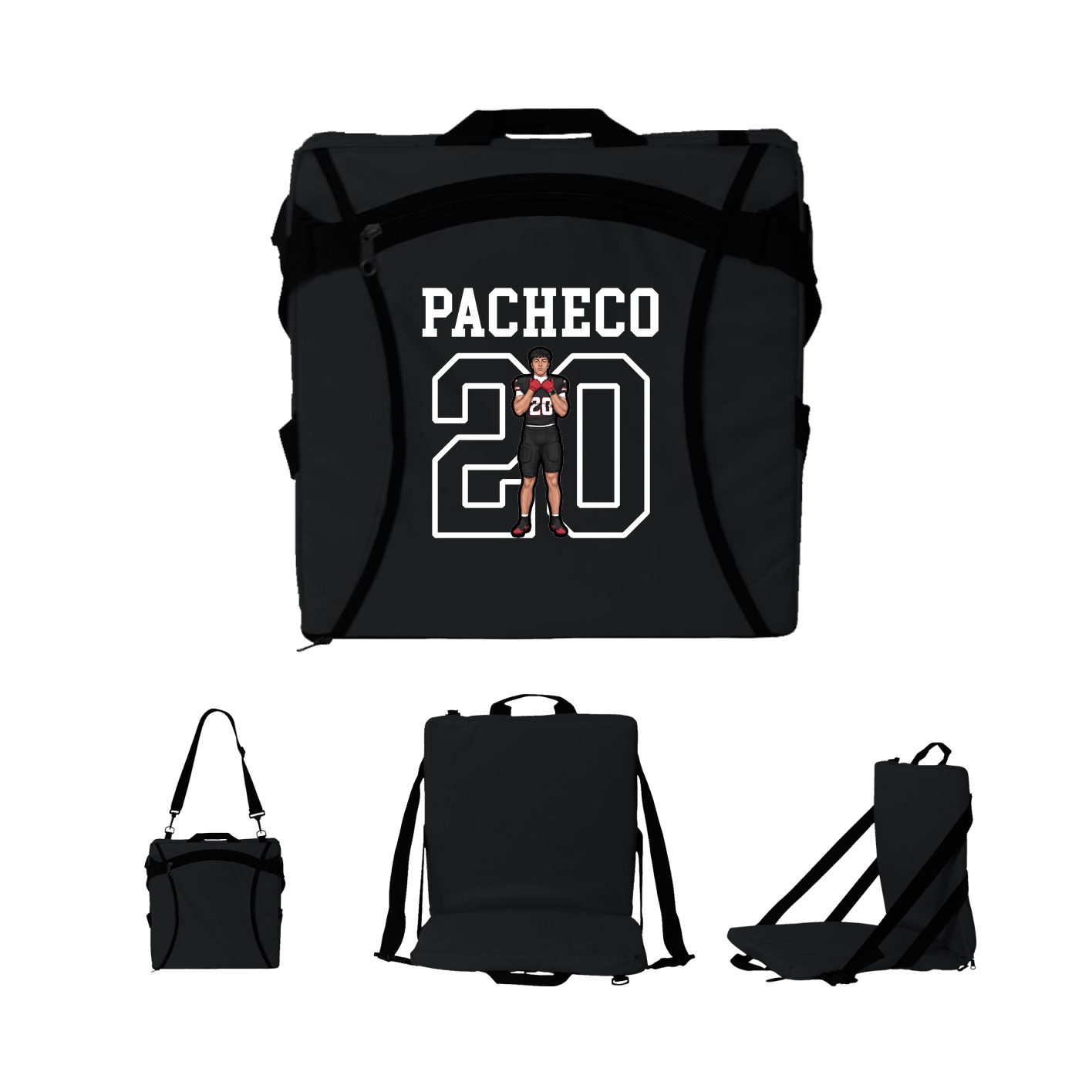 Folding Stadium Seat — Shirsey in Black