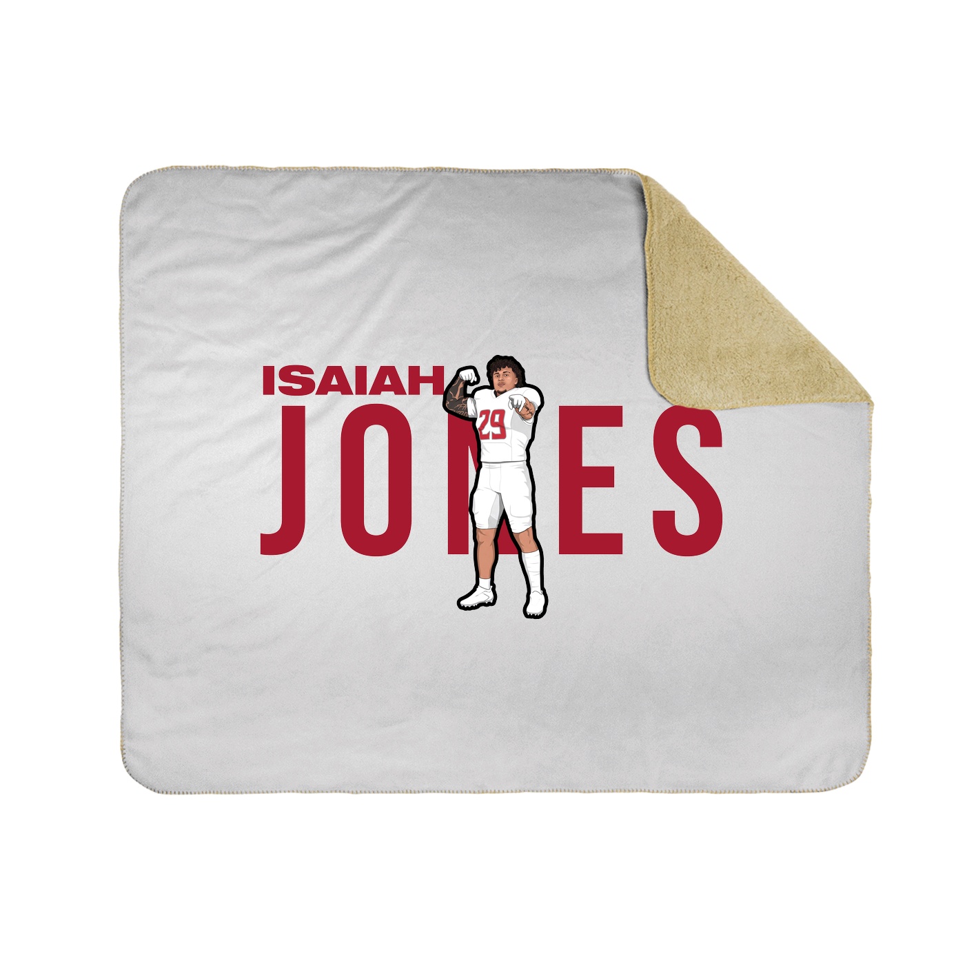 Throw Blanket — Player Name in White