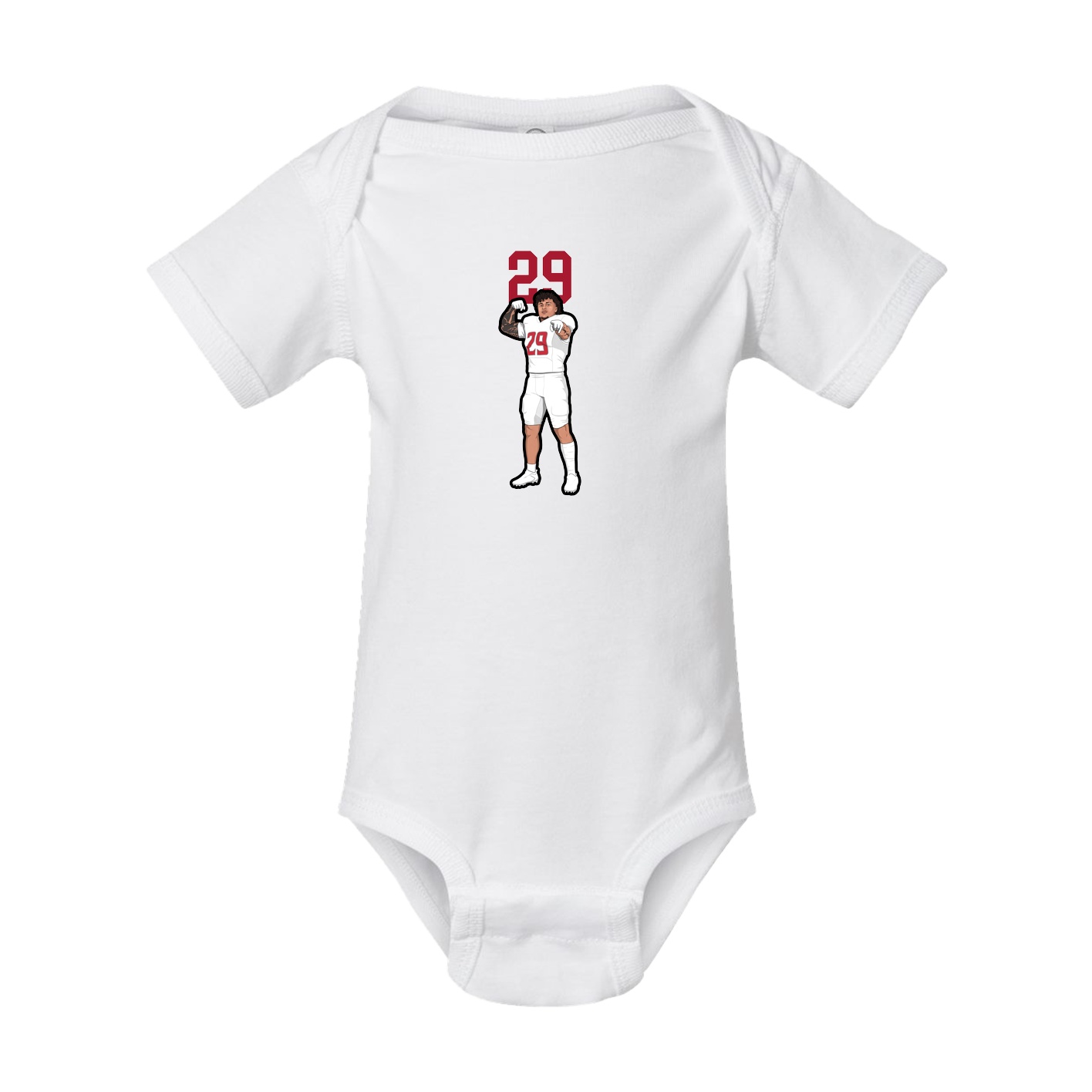 Baby Onesie — Number Top in White