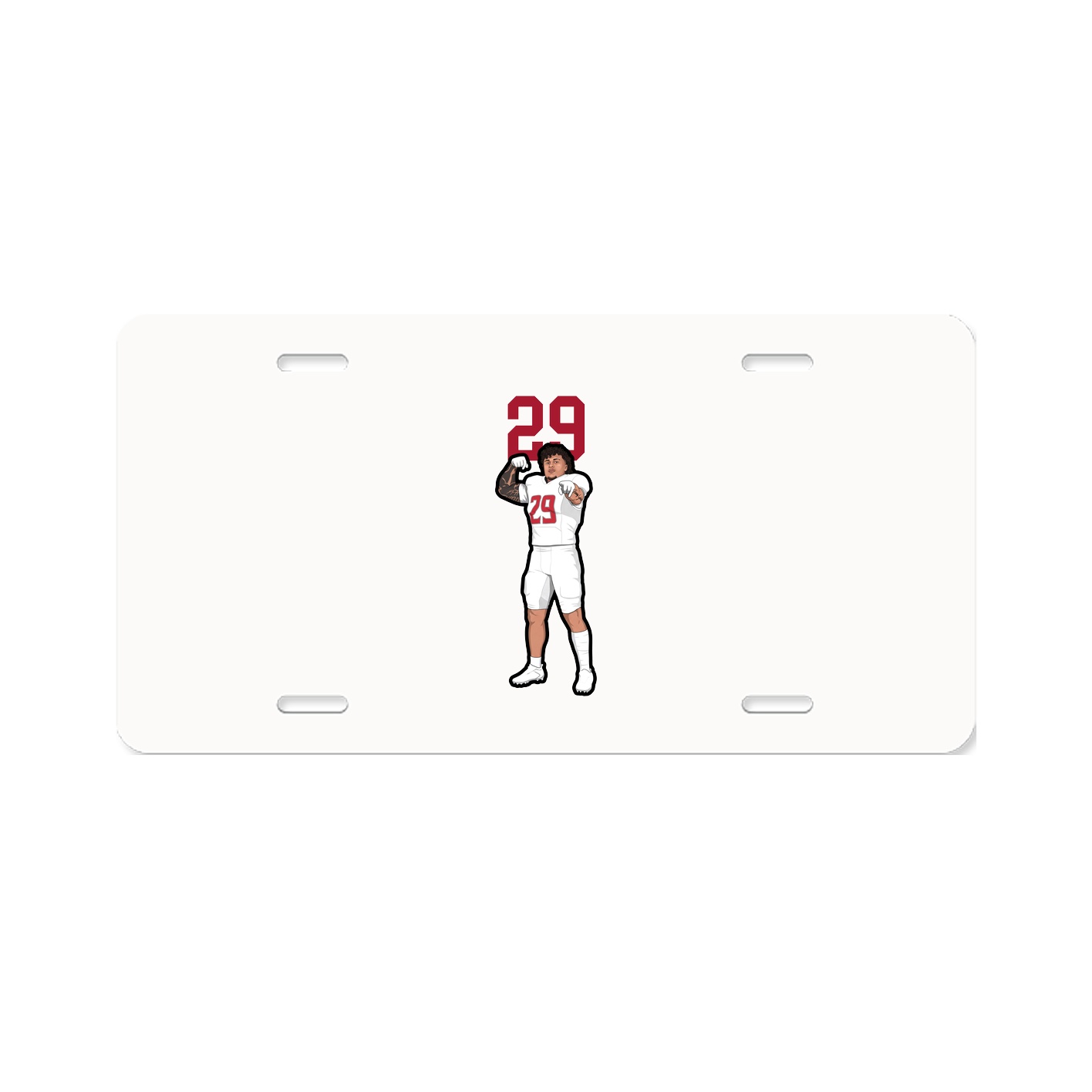 License Plate — Number Top in Classic