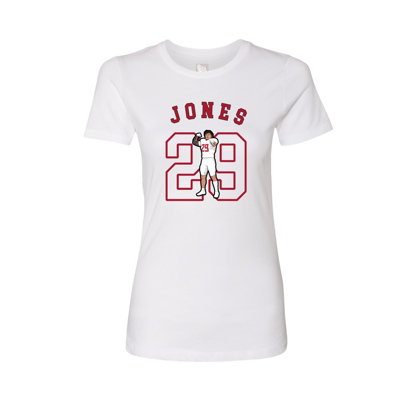 Fitted Women's Tee — Shirsey Arch in White