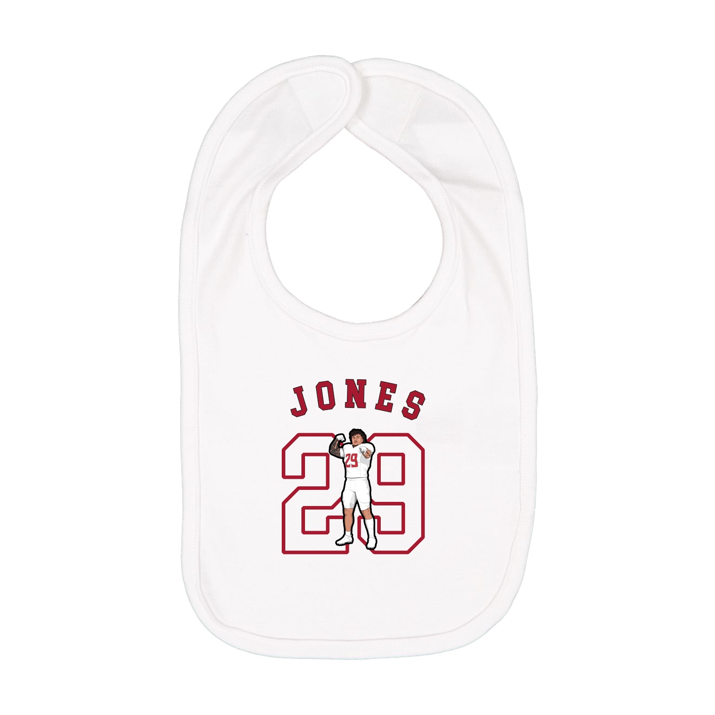 Infant Bib — Shirsey Arch in White