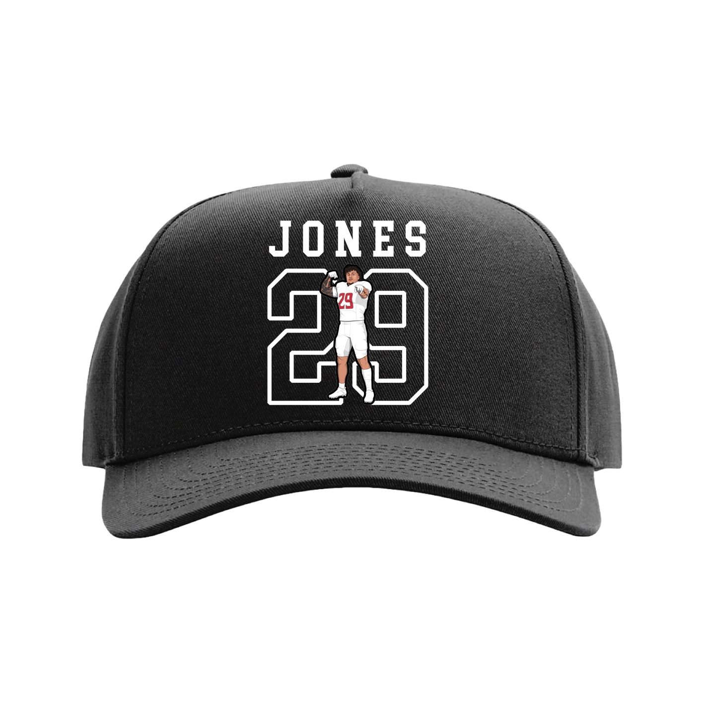 Full Fabric Five-Panel Champ Cap — Shirsey in Black
