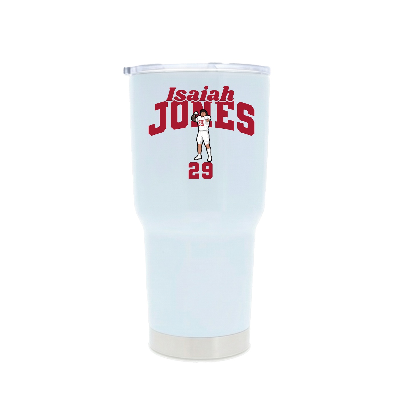 30oz Stainless Steel Tumbler — Signature Arch in White
