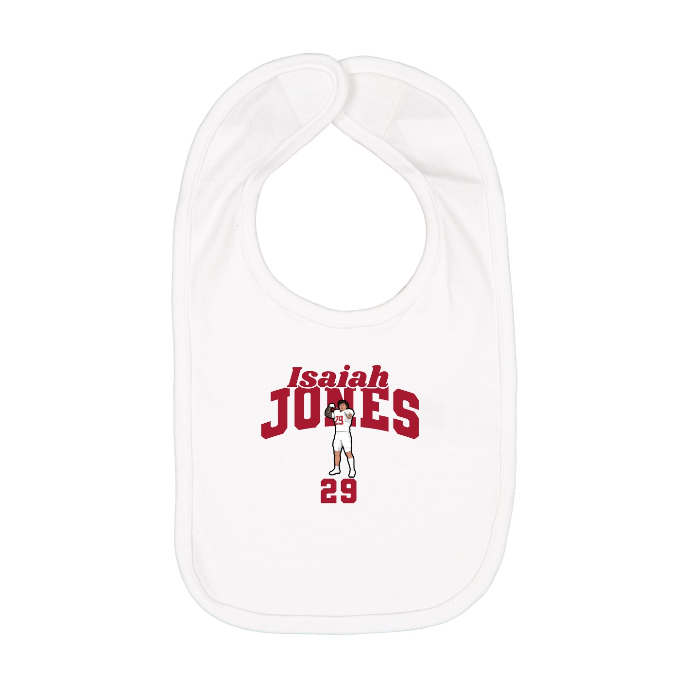 Infant Bib — Signature Arch in White