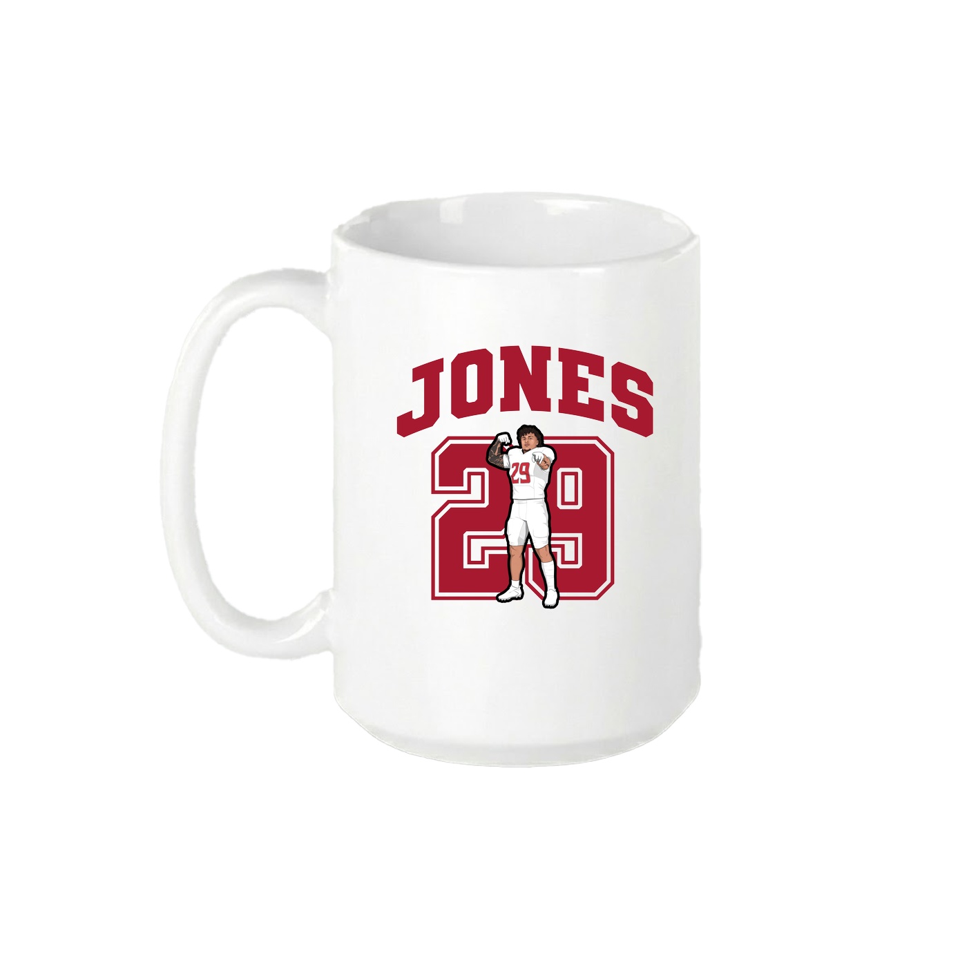 15oz Coffee Mug — Number in White
