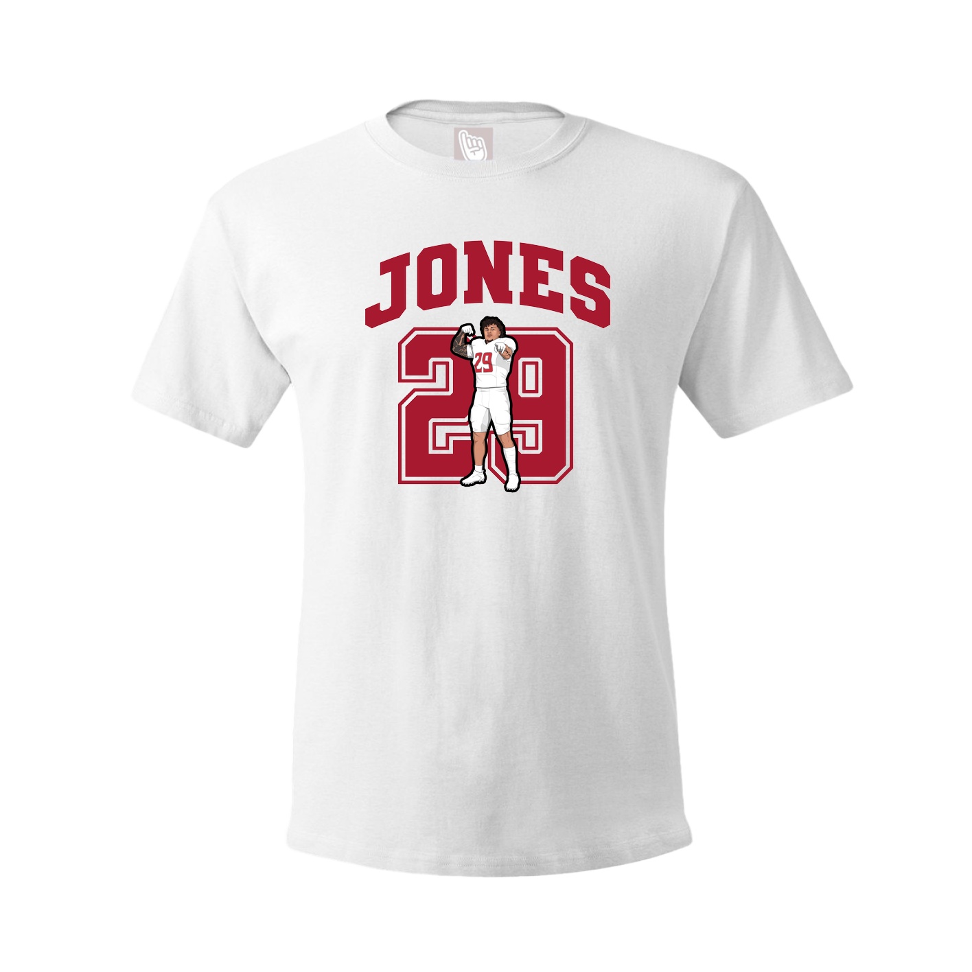Youth Tee — Number in White