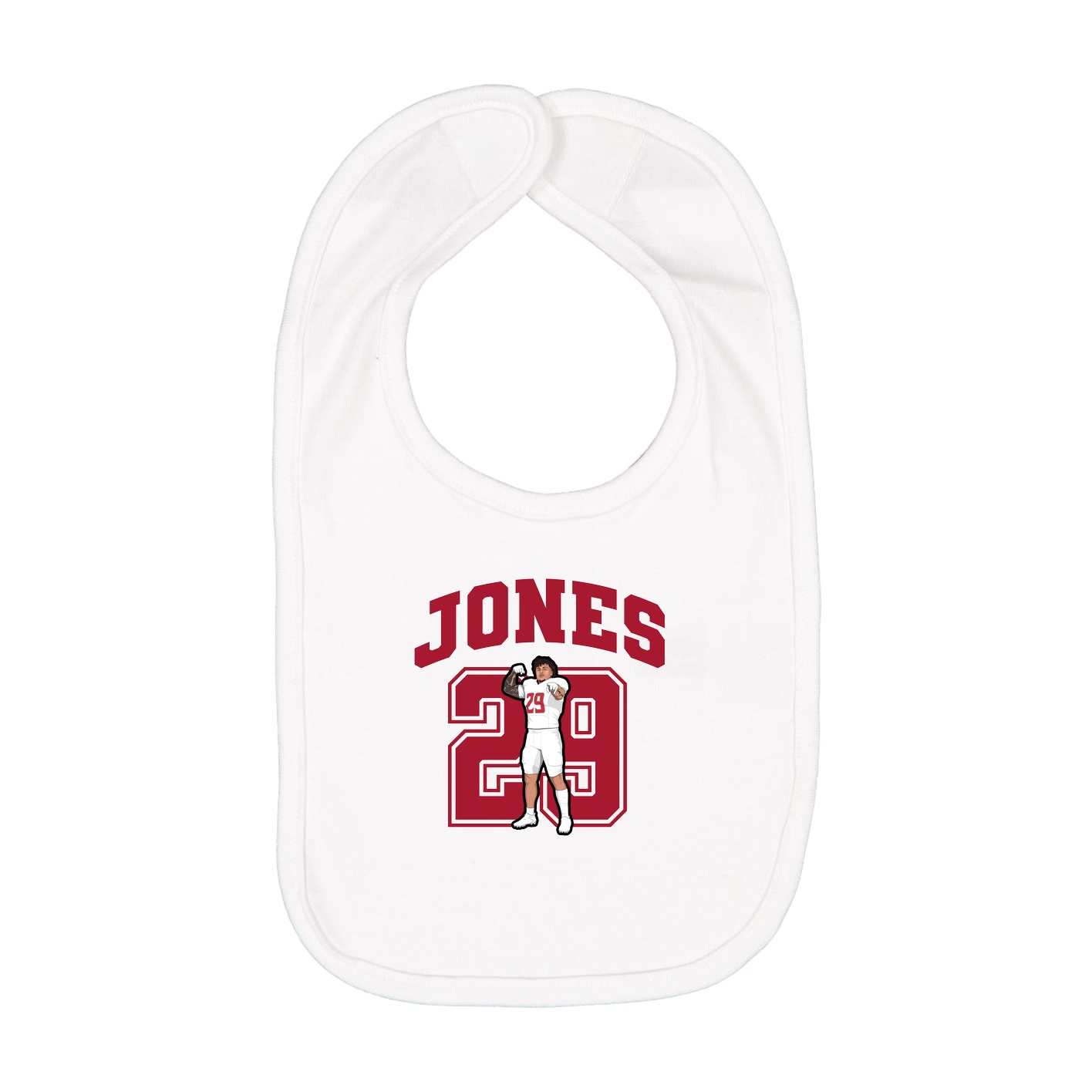 Infant Bib — Number in White