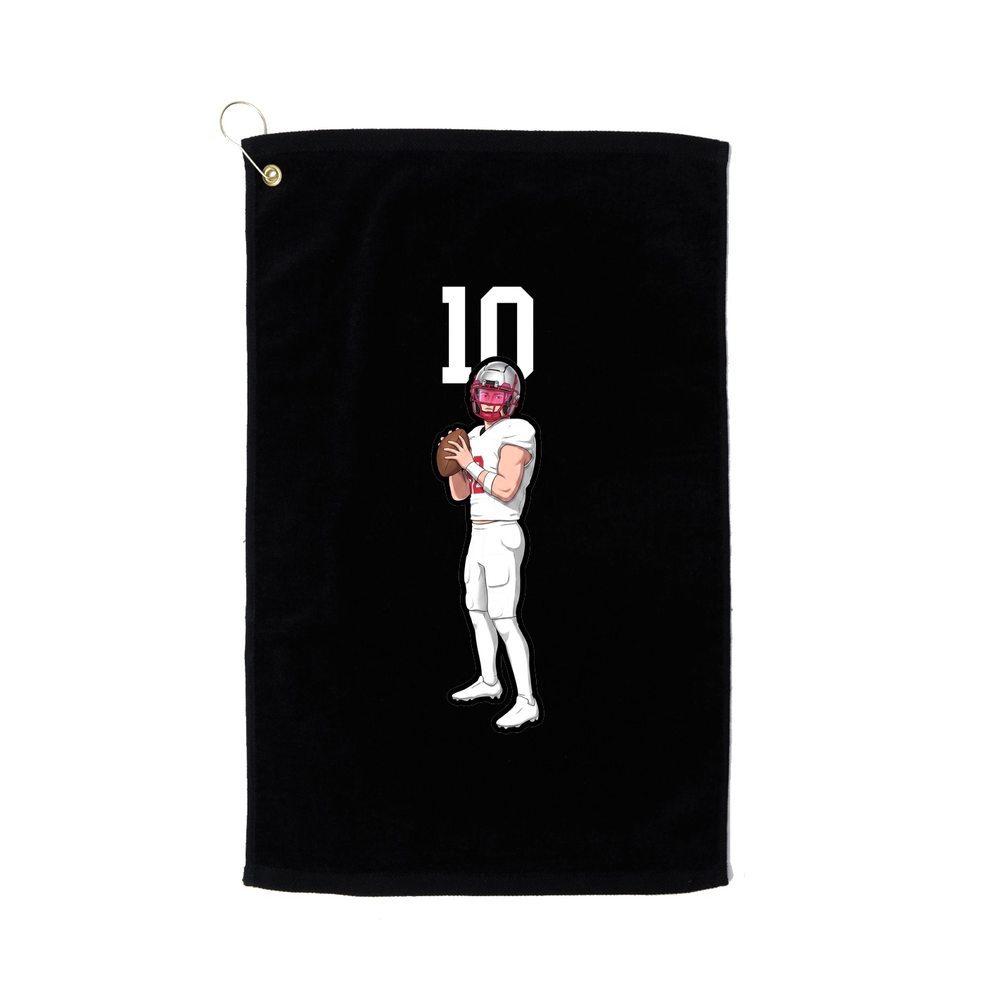 Golf Towel — Number Top in Black