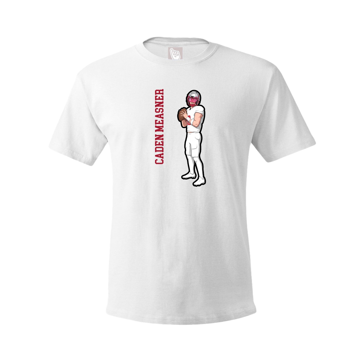 Youth Tee — Name Vertical in White