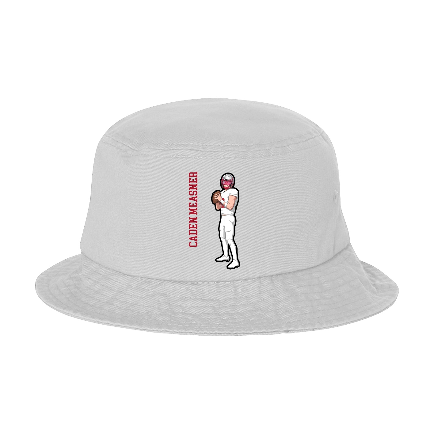 Bucket Cap — Name Vertical in White