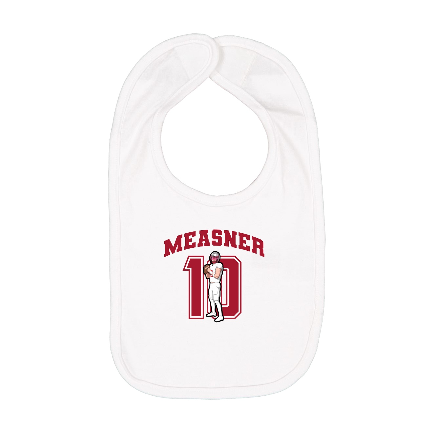 Infant Bib — Number in White