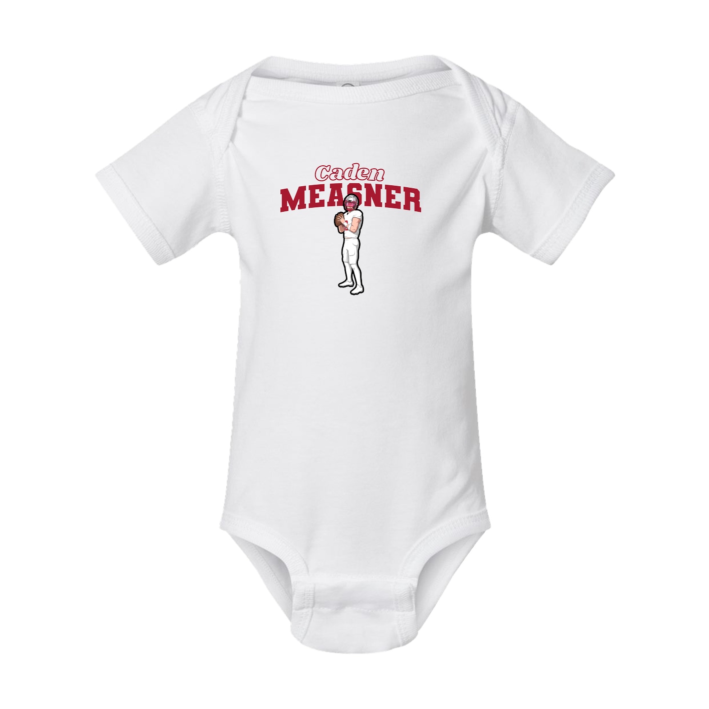 Baby Onesie — Name Arch in White