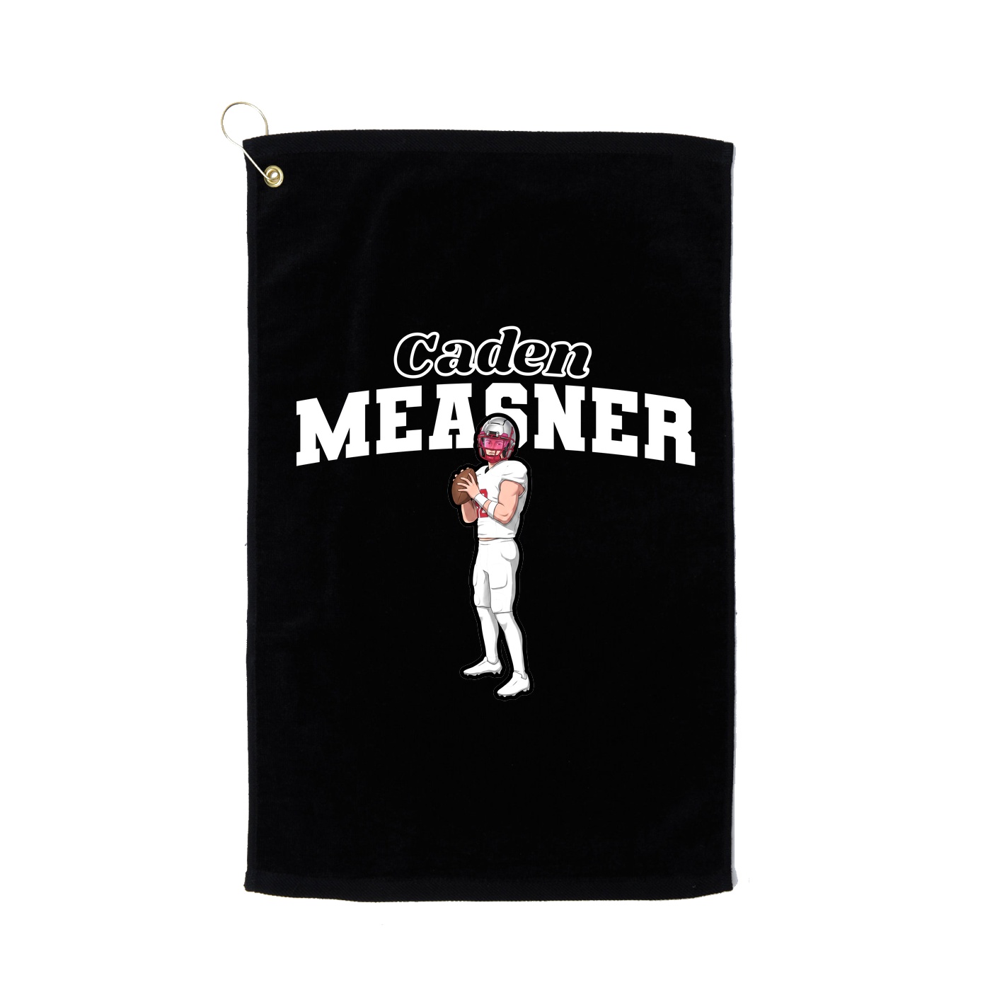 Golf Towel — Name Arch in Black