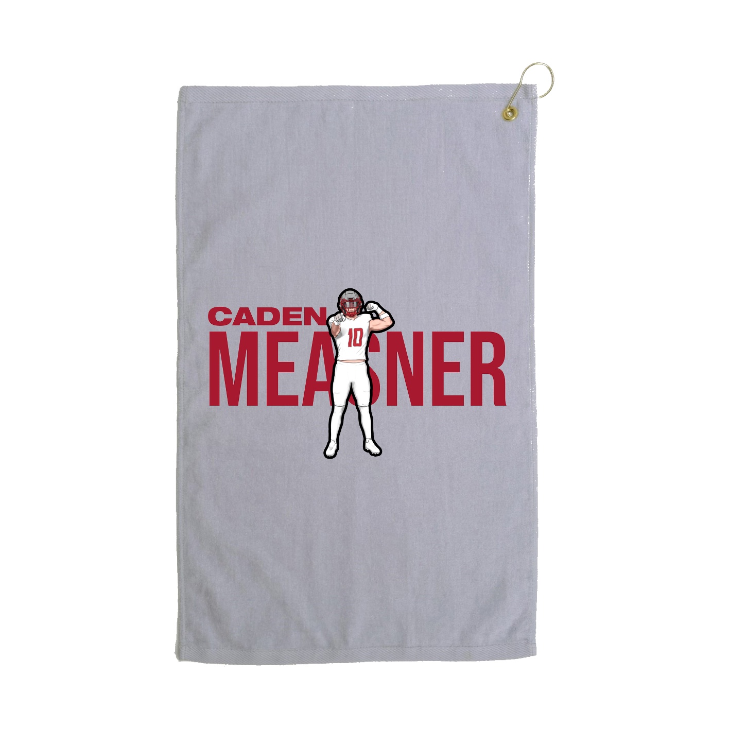 Golf Towel — Player Name in Grey