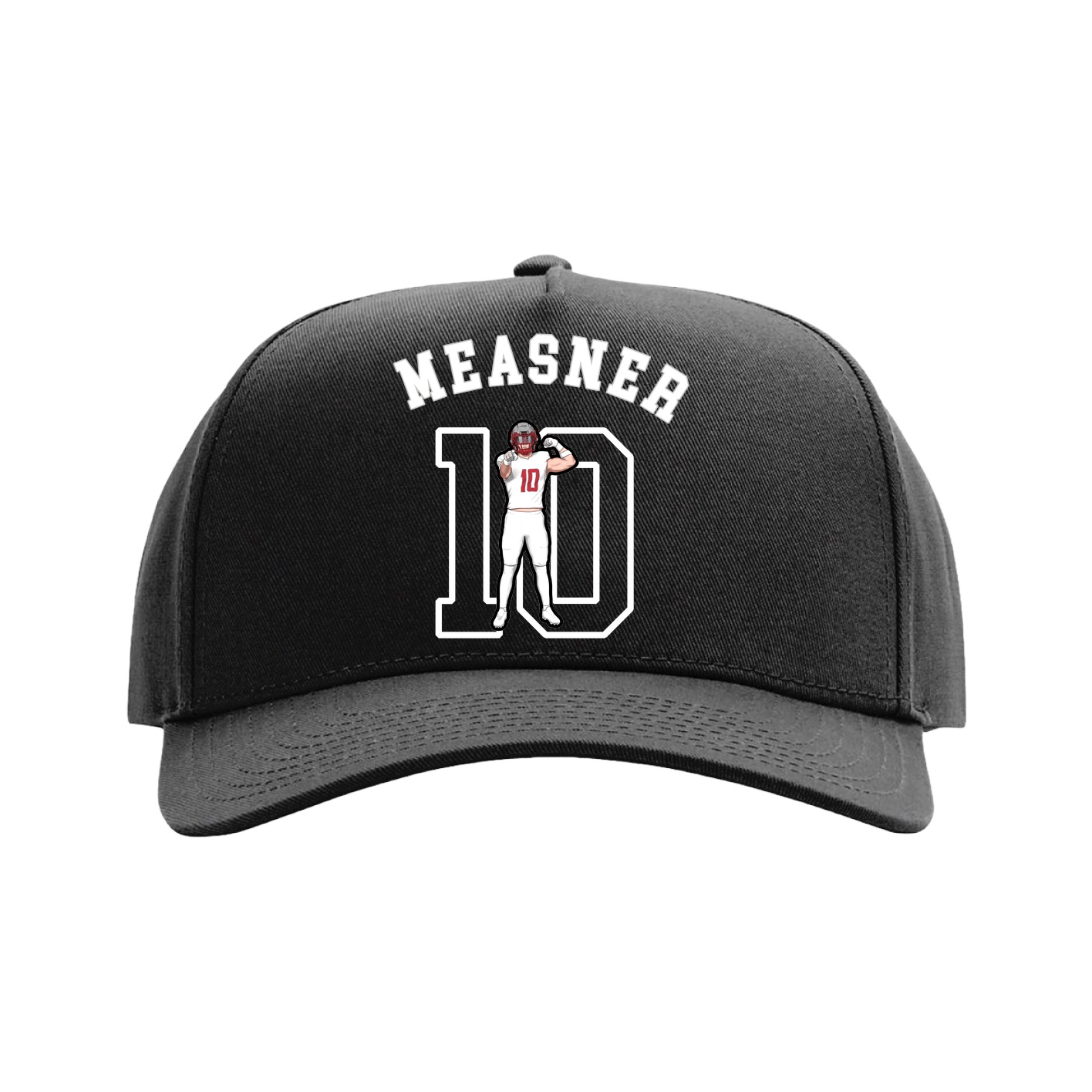 Full Fabric Five-Panel Champ Cap — Shirsey Arch in Black
