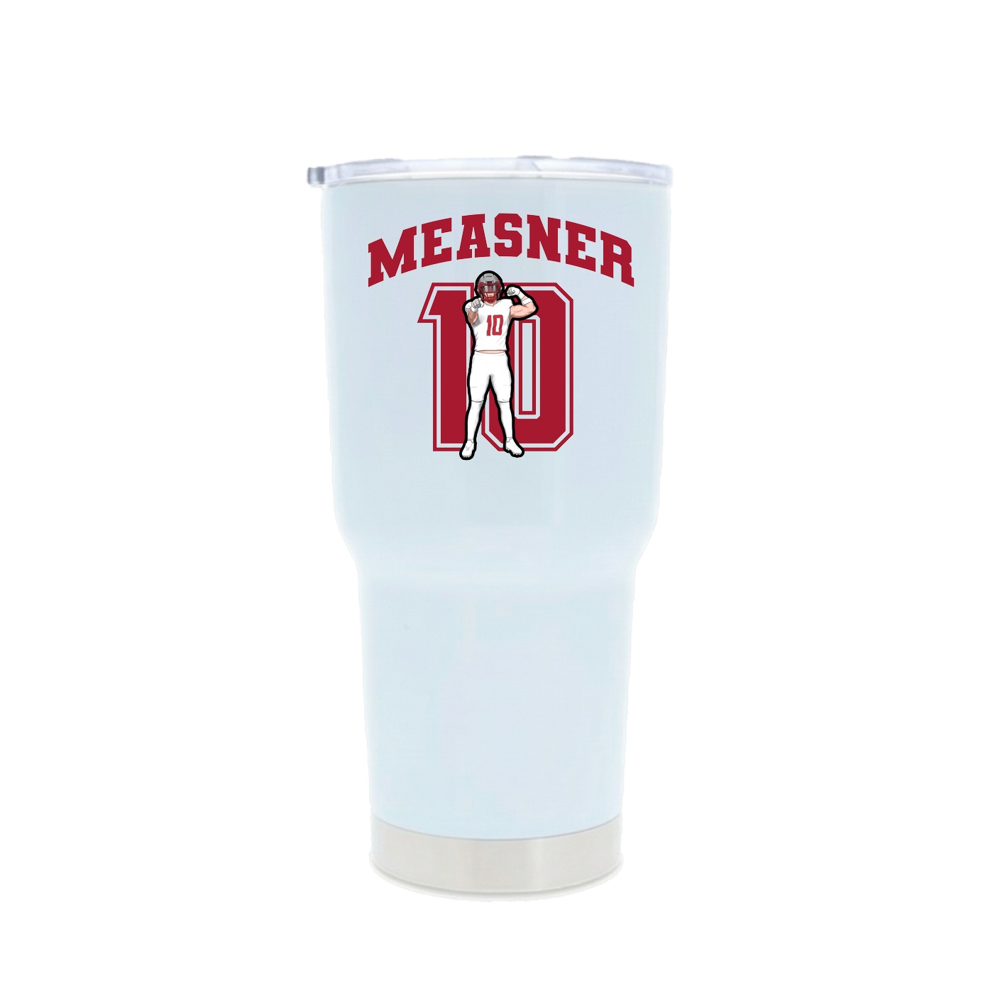 30oz Stainless Steel Tumbler — Number in White