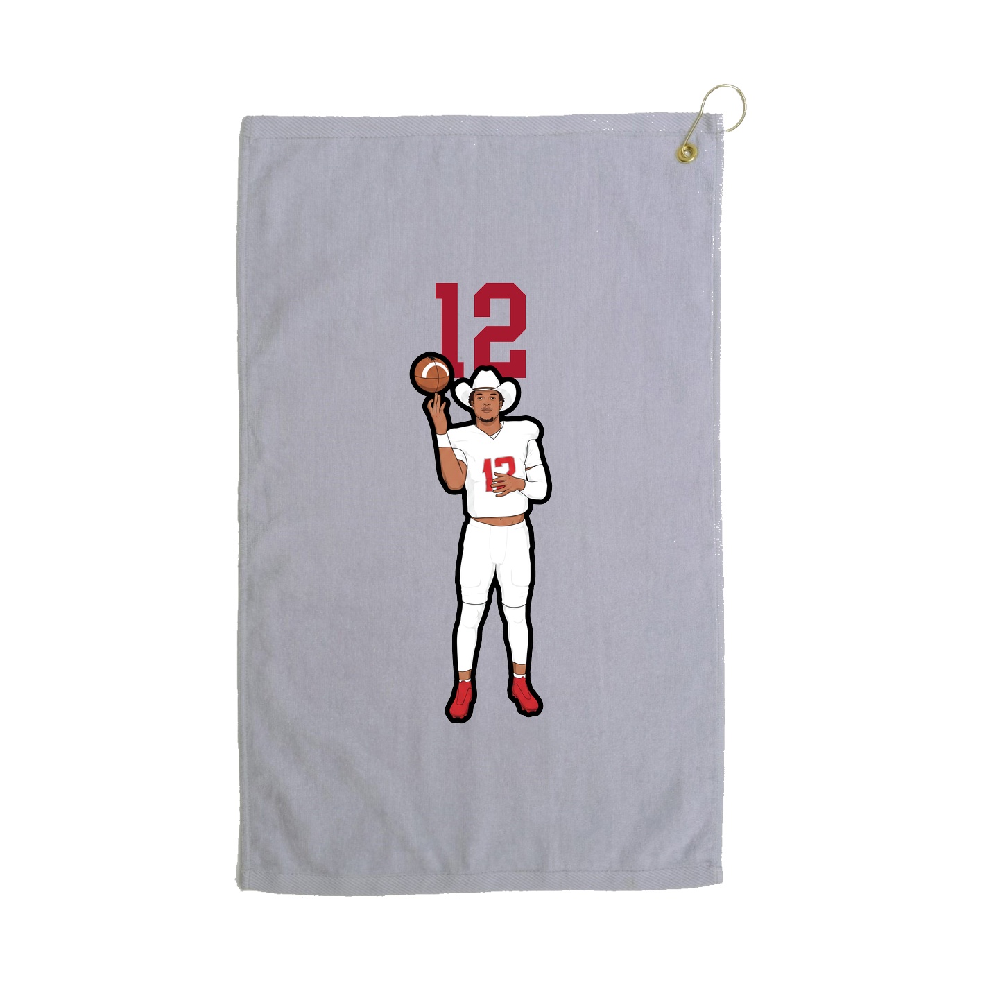 Golf Towel — Number Top in Grey