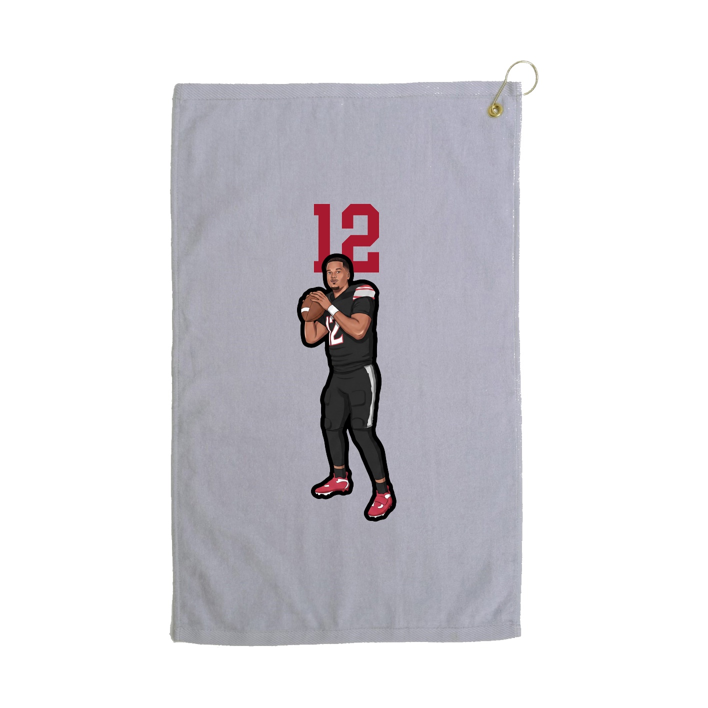 Golf Towel — Number Top in Grey