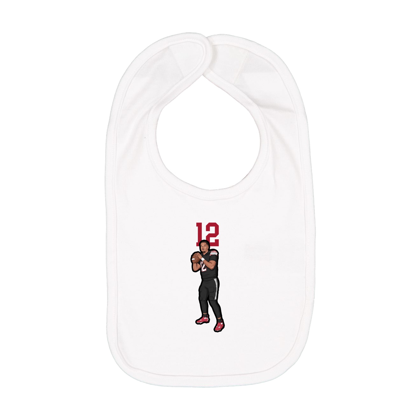 Infant Bib — Number Top in White