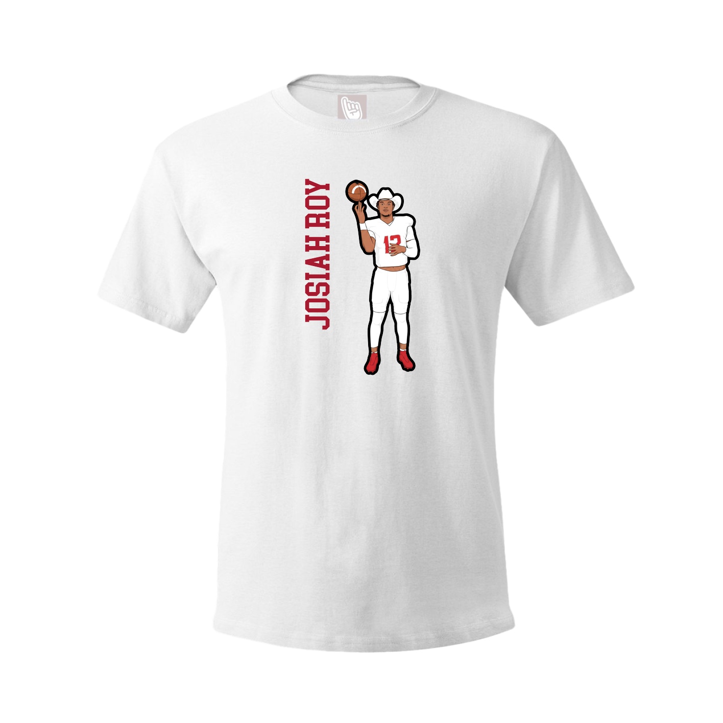 Youth Tee — Name Vertical in White