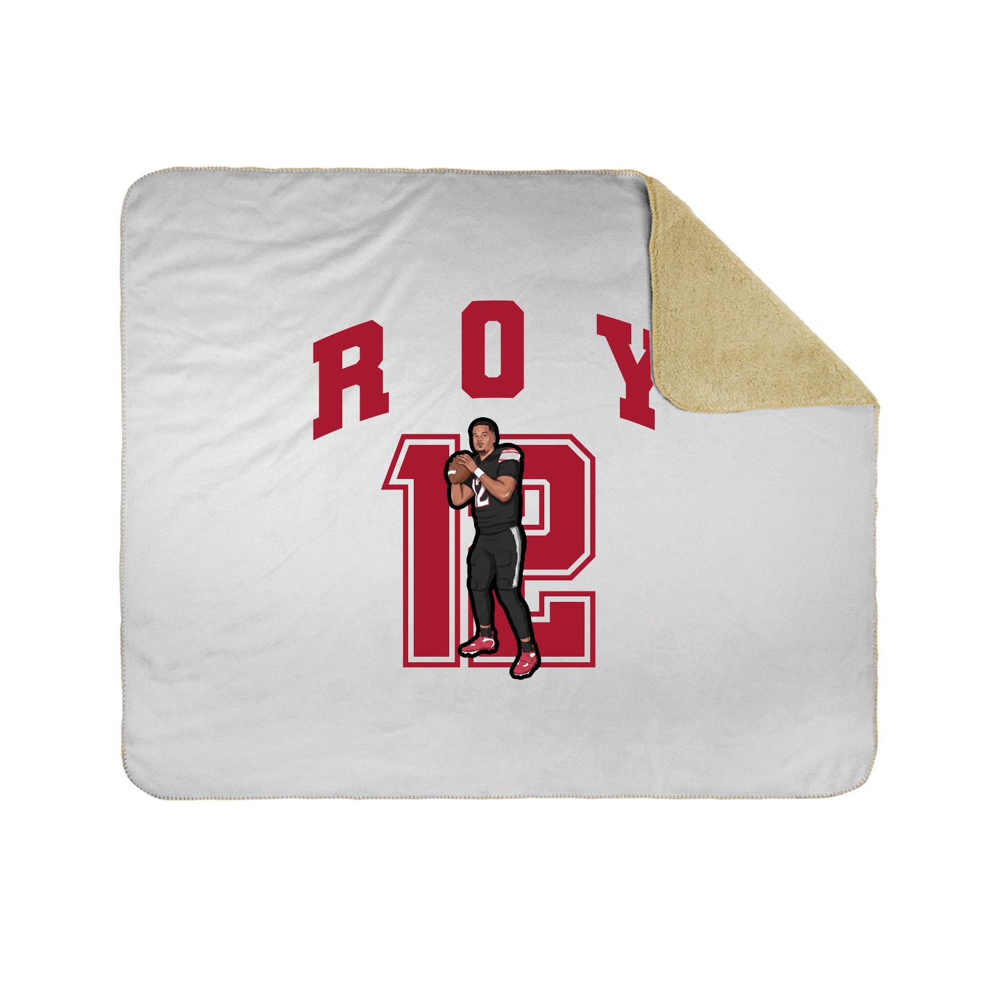 Throw Blanket — Number in White
