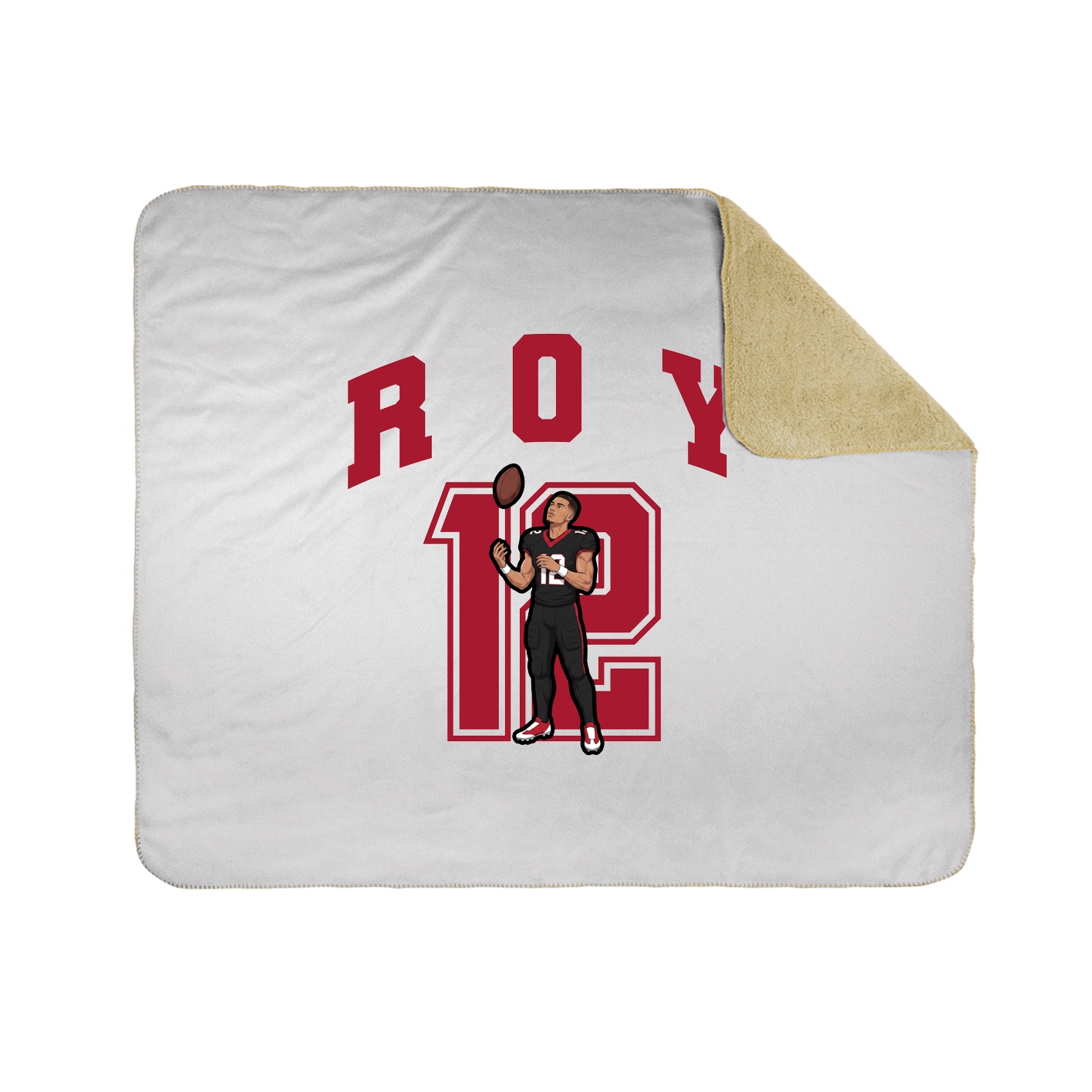 Throw Blanket — Number in White