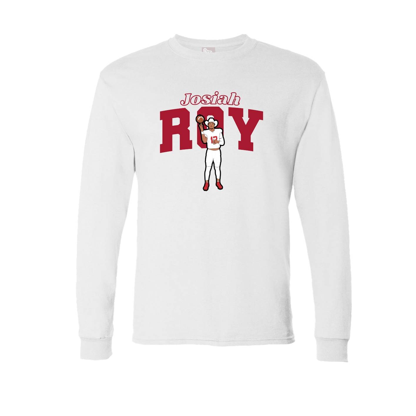 Long Sleeve Tee — Name Arch in White