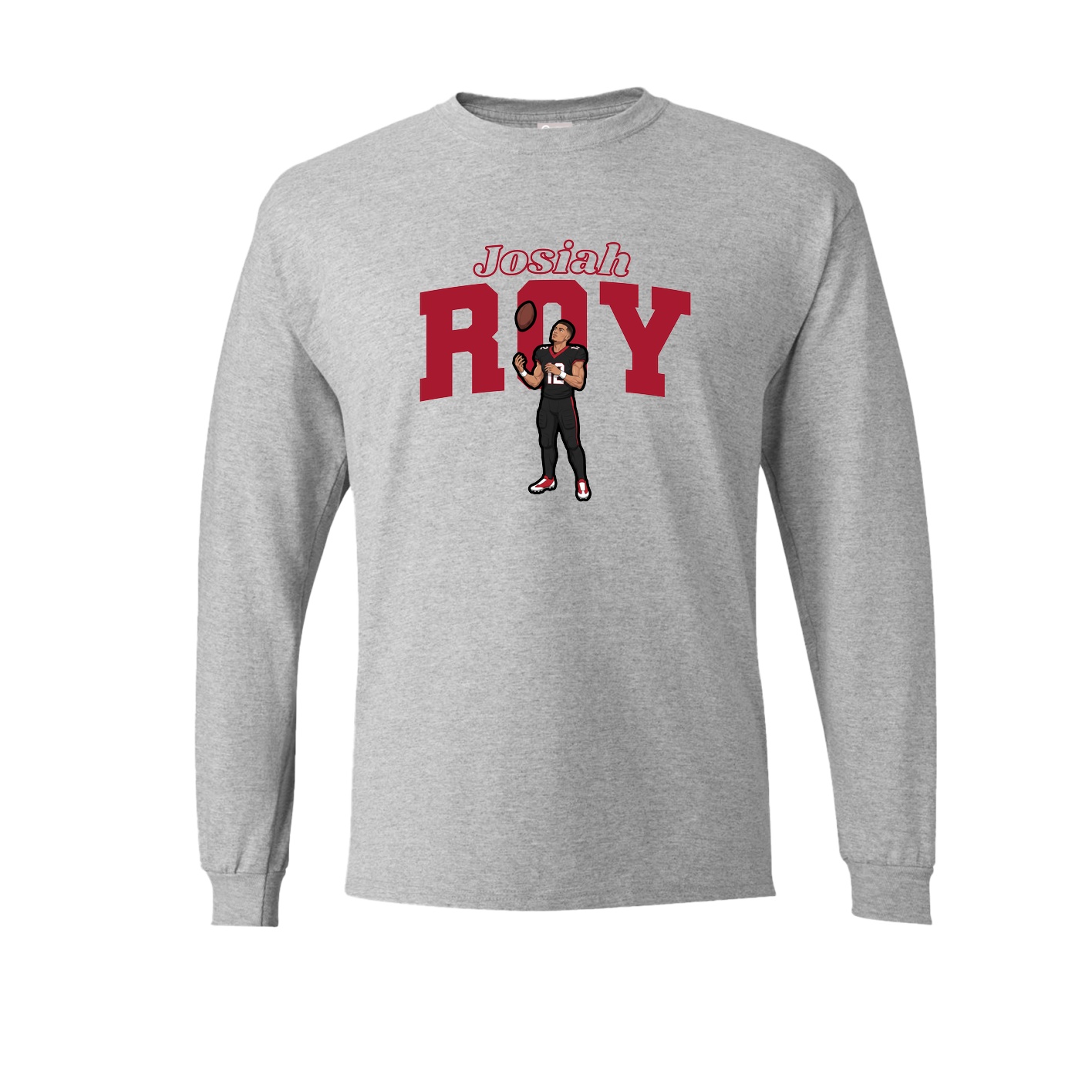 Long Sleeve Tee — Name Arch in Grey