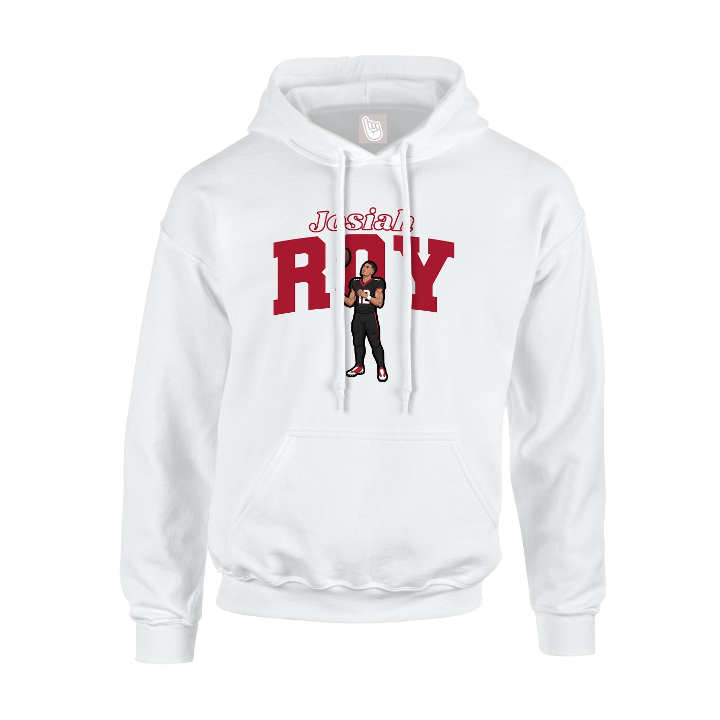 Hoodie — Name Arch in White