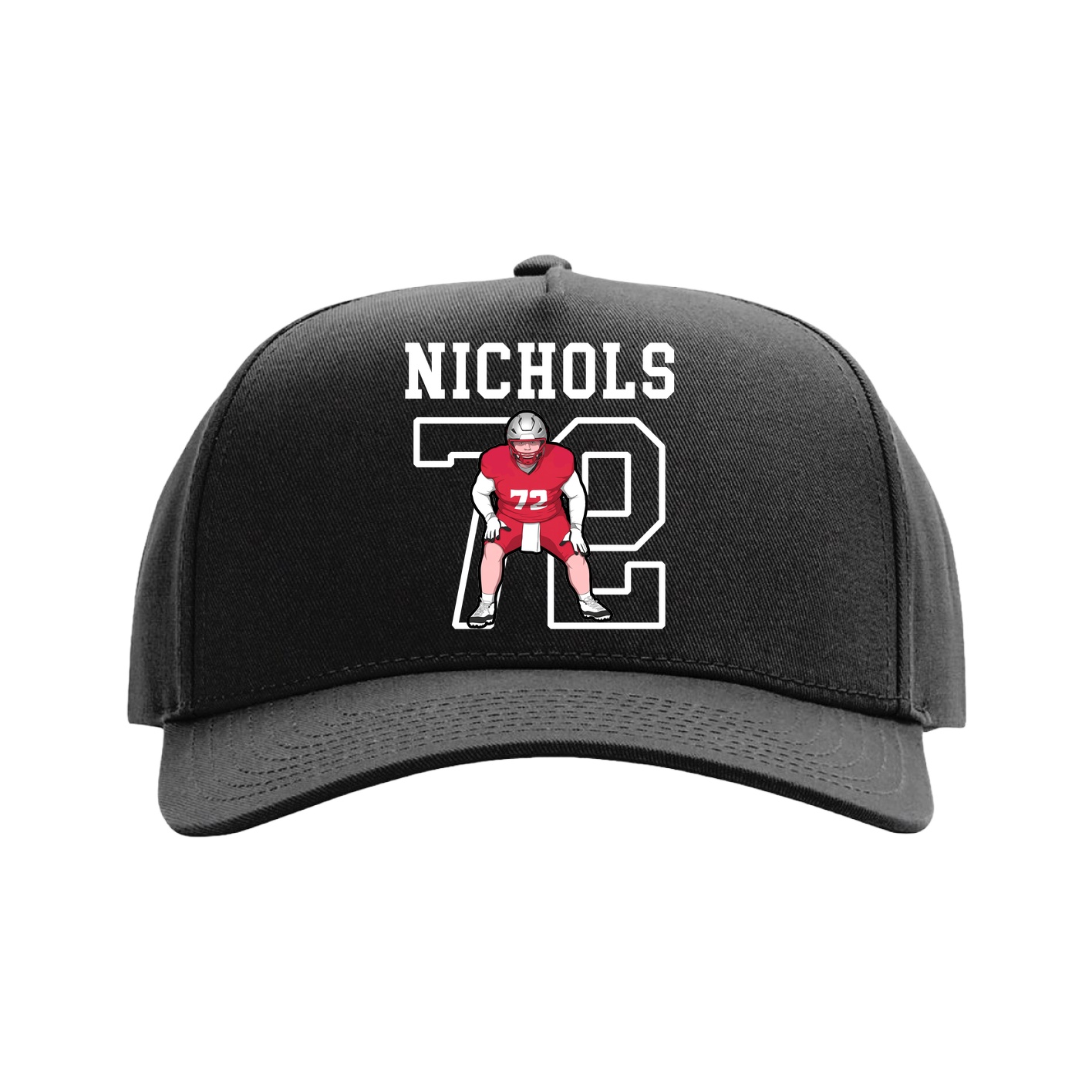 Full Fabric Five-Panel Champ Cap — Shirsey in Black