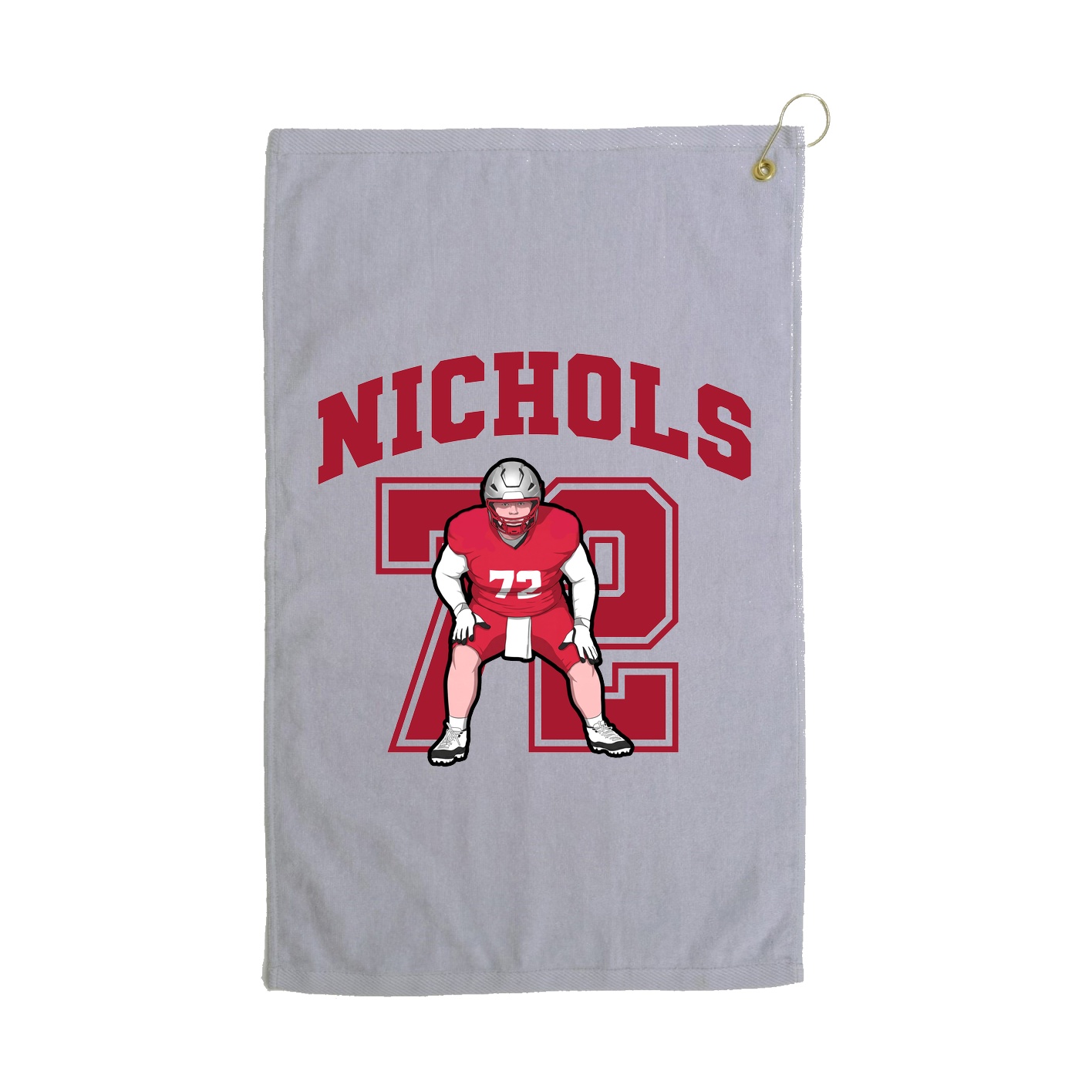 Golf Towel — Number in Grey