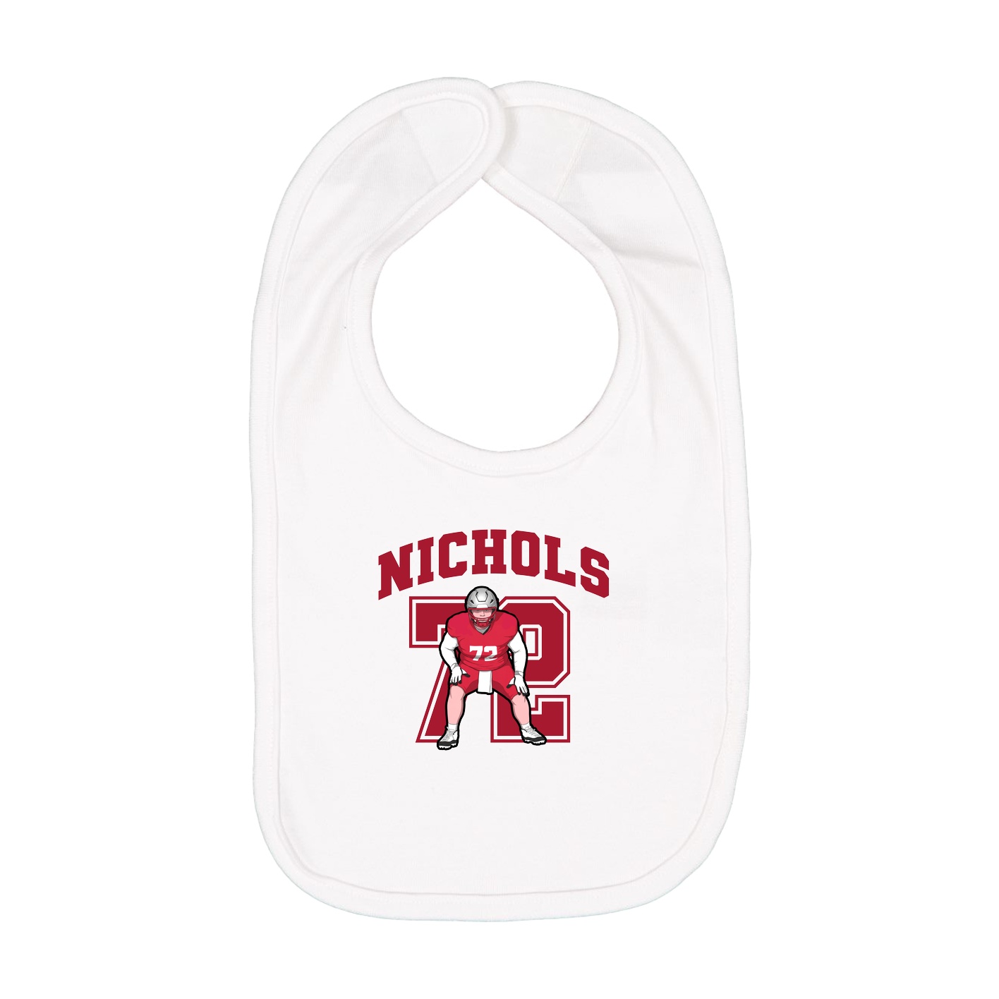 Infant Bib — Number in White