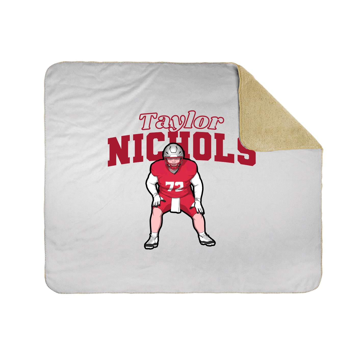 Throw Blanket — Name Arch in White